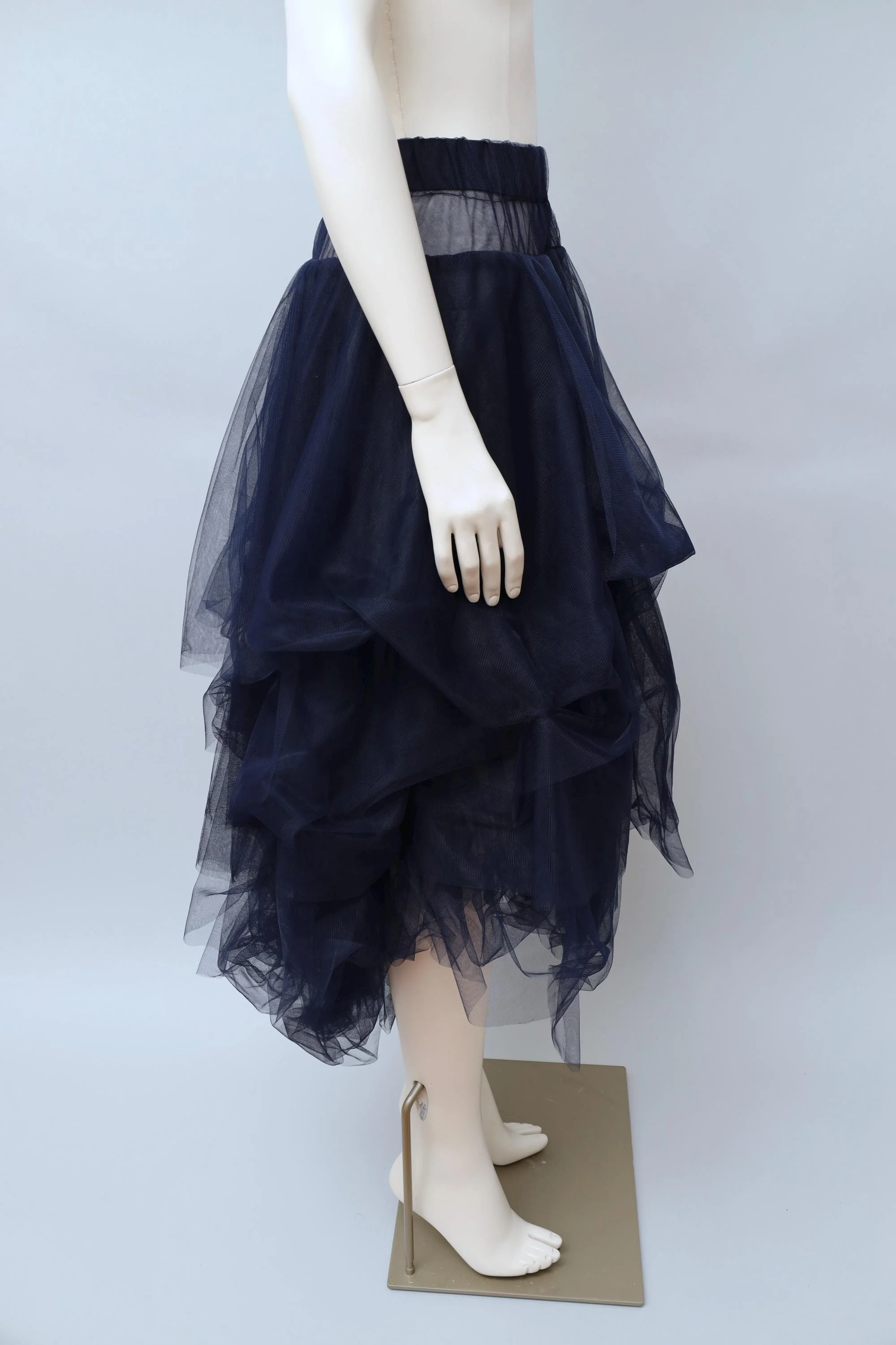 F/W 1994 G Gigli by Romeo Gigli dark blue tulle skirt