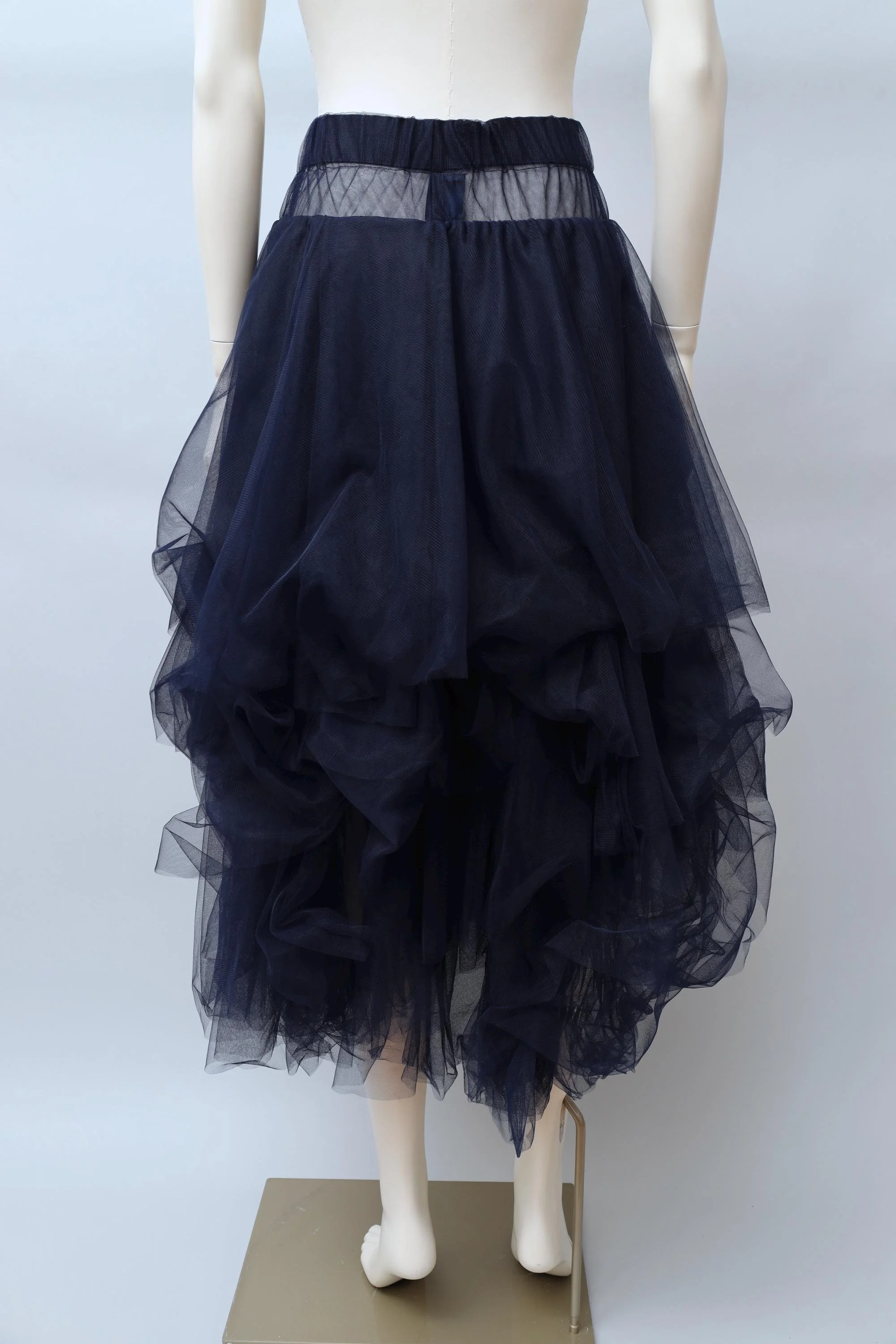 F/W 1994 G Gigli by Romeo Gigli dark blue tulle skirt