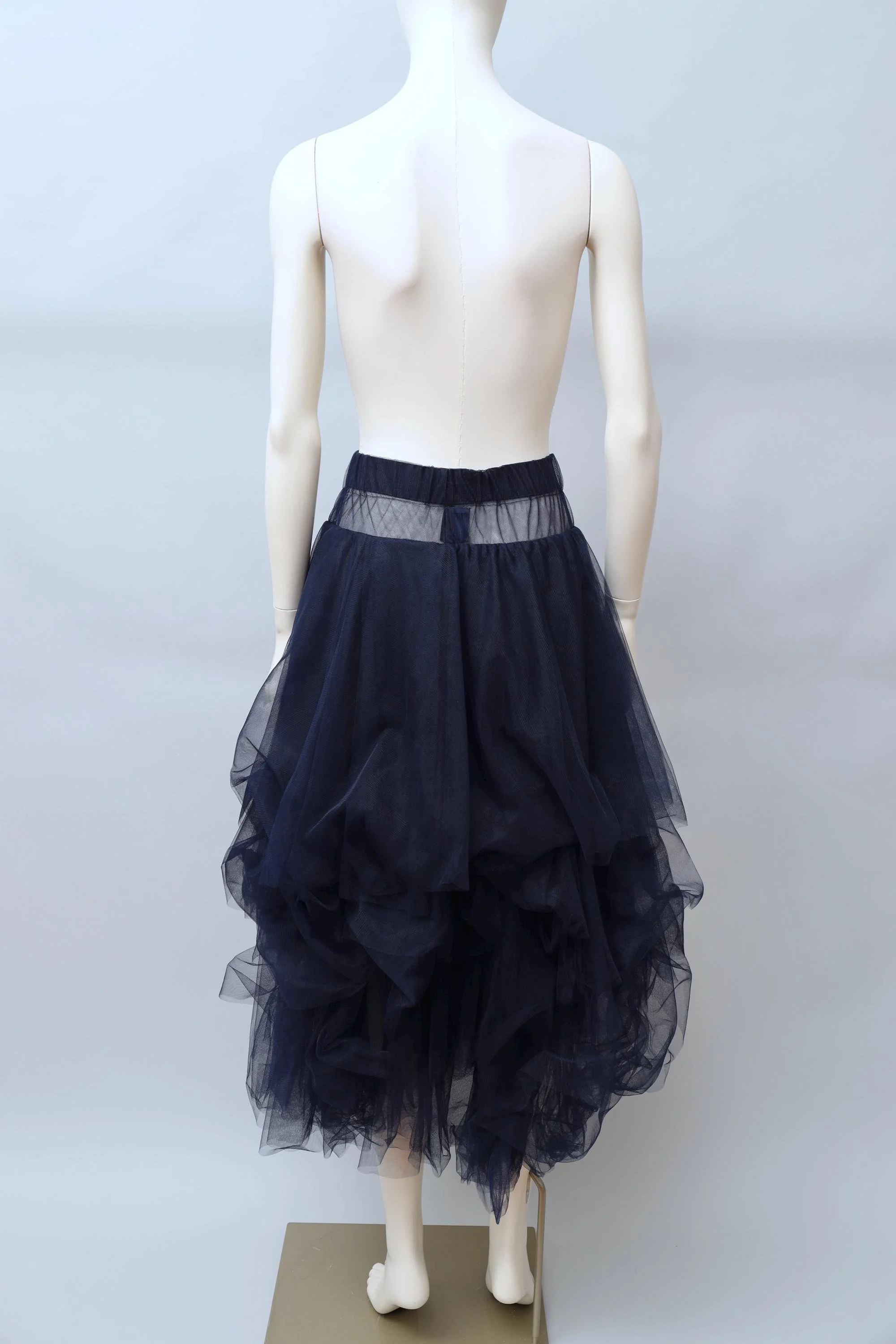 F/W 1994 G Gigli by Romeo Gigli dark blue tulle skirt