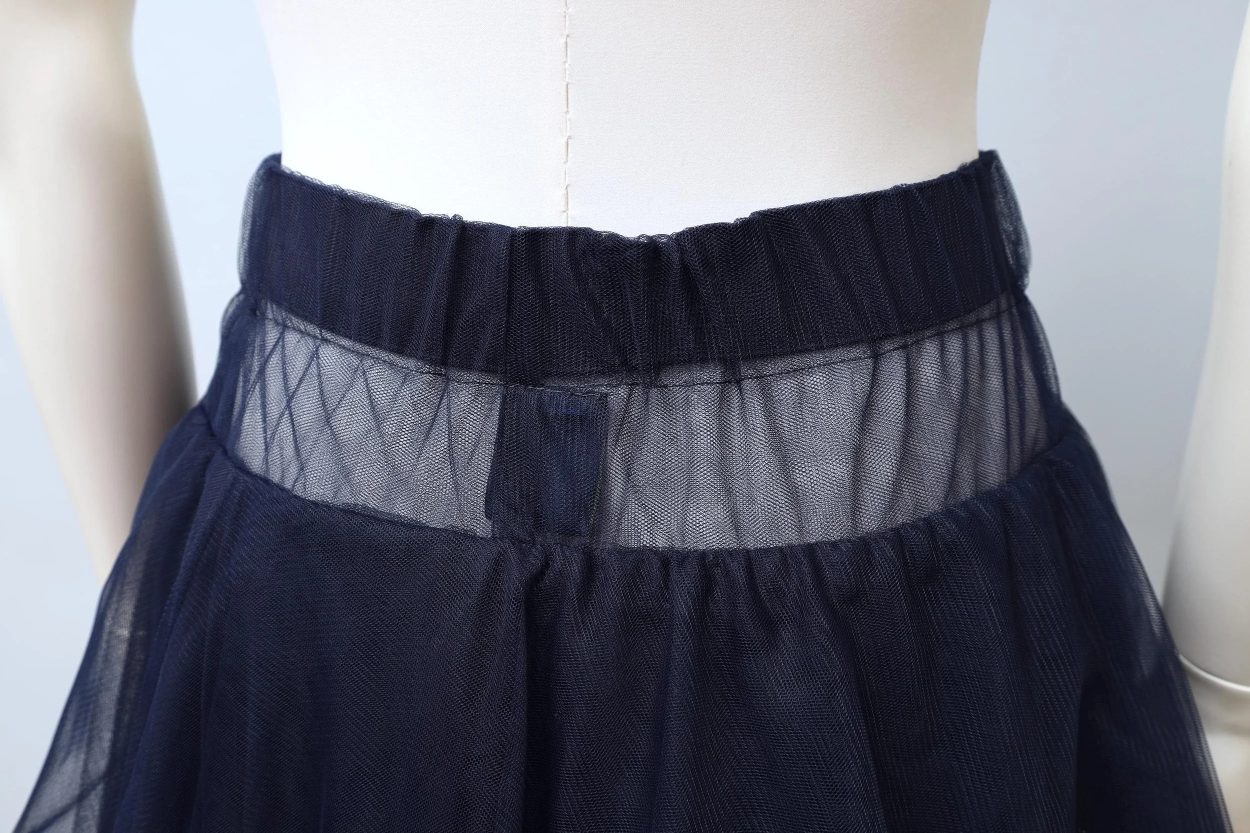 F/W 1994 G Gigli by Romeo Gigli dark blue tulle skirt