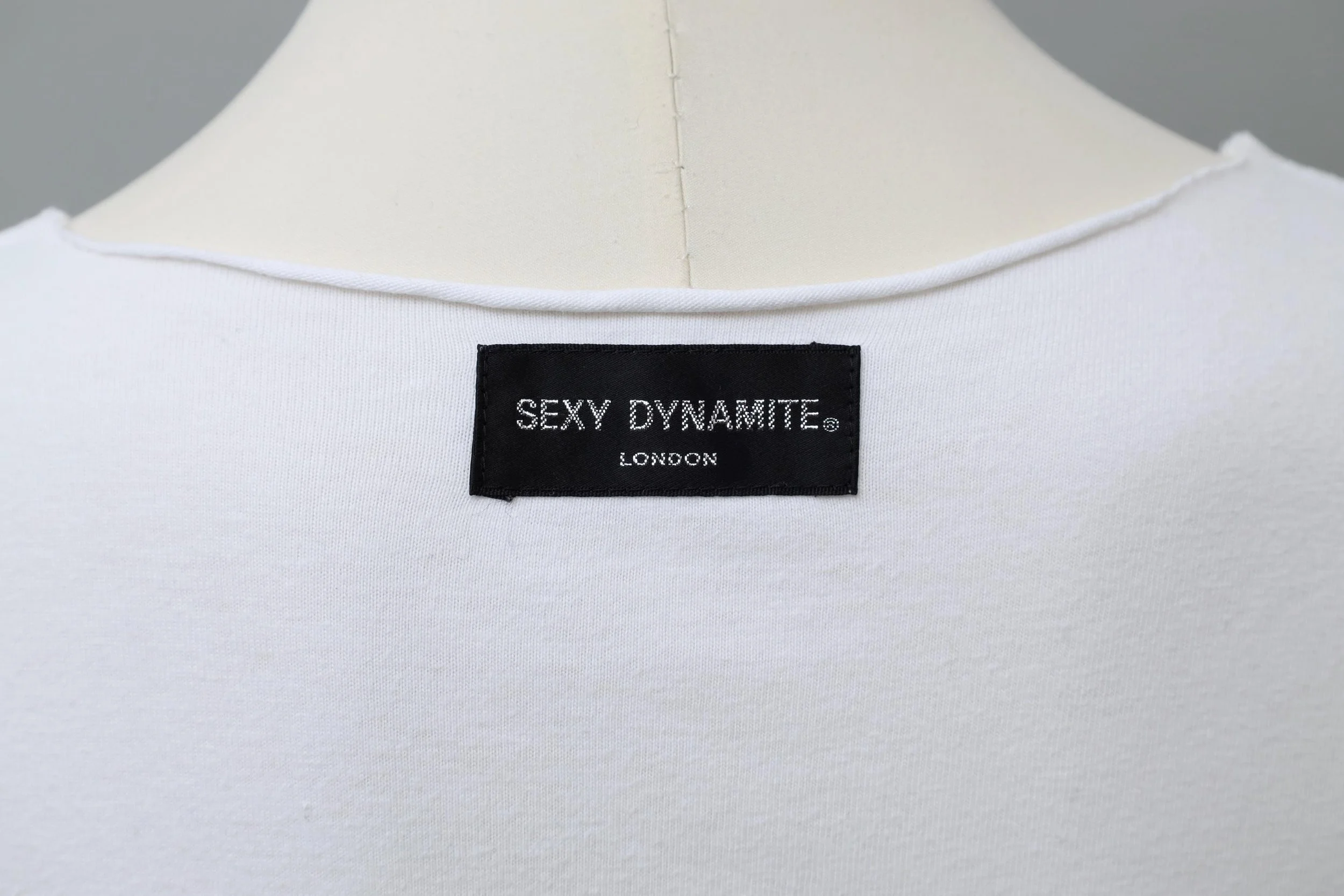 early 2000s Sexy Dynamite London label tag
