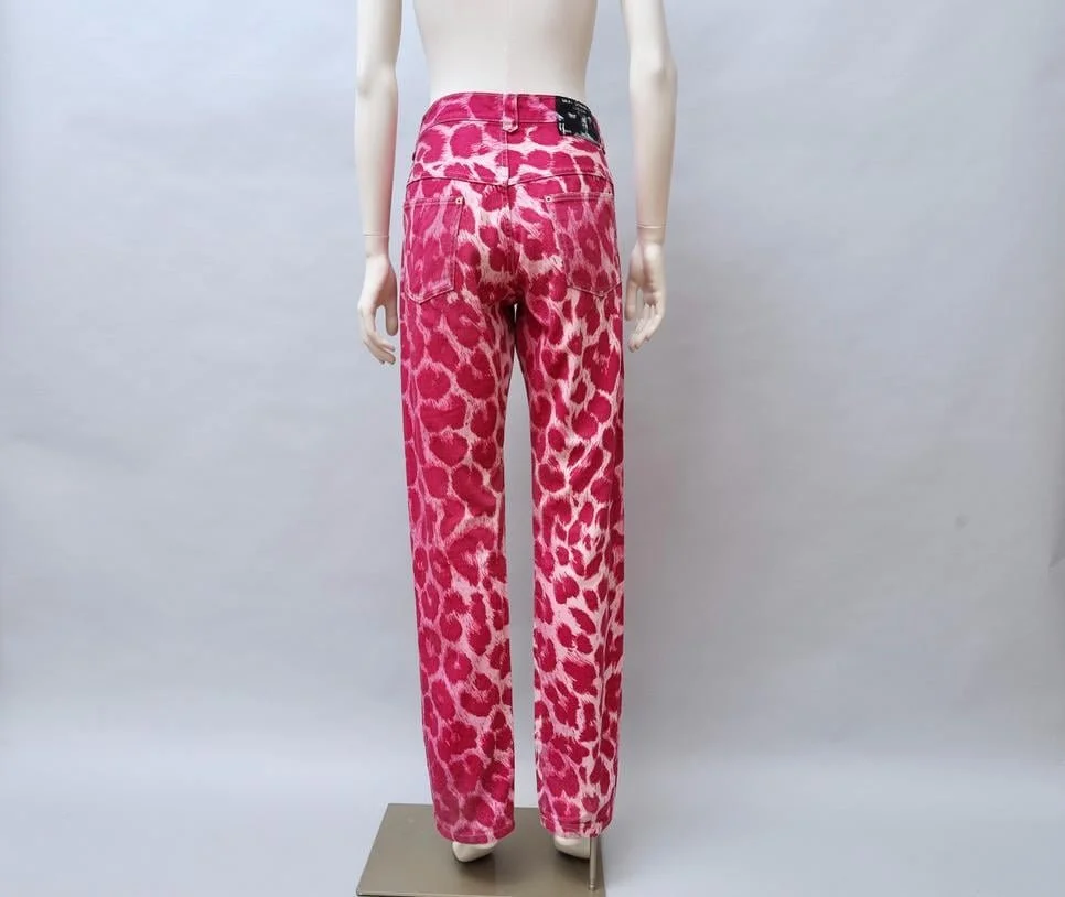 Sexy Dynamite London pink leopard print jeans