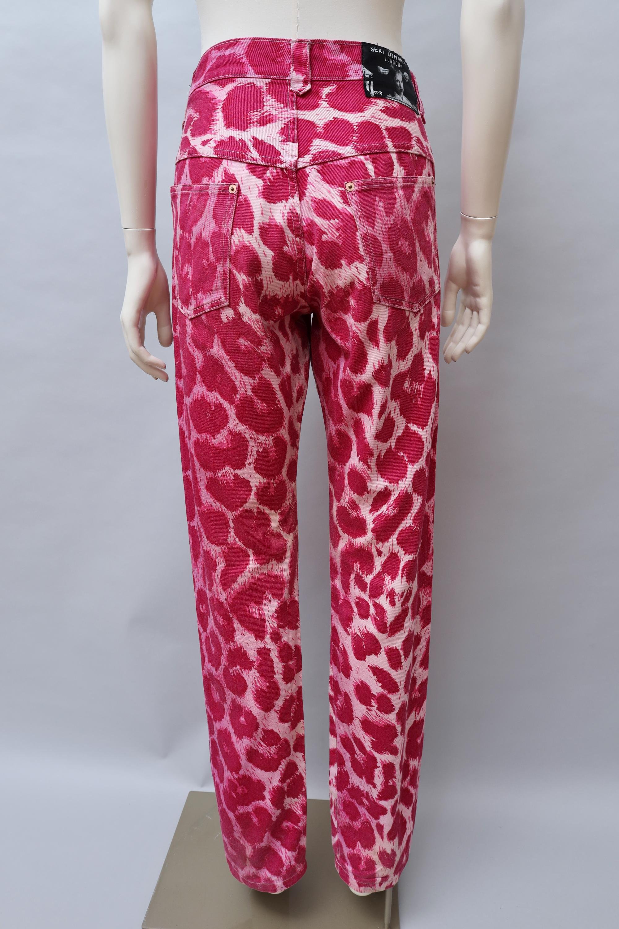 Sexy Dynamite London pink leopard print jeans