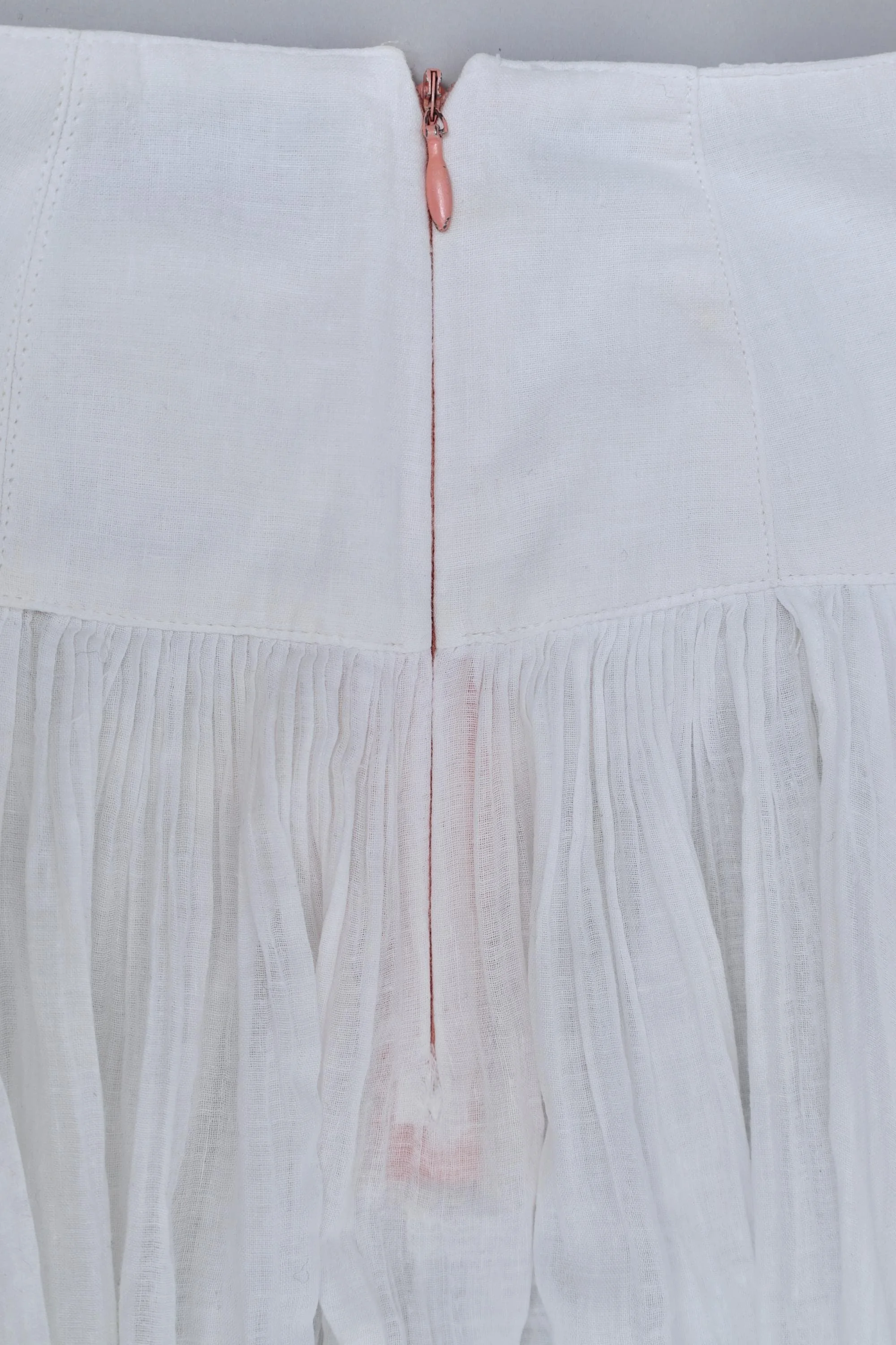 cotton gauze skirt zipper