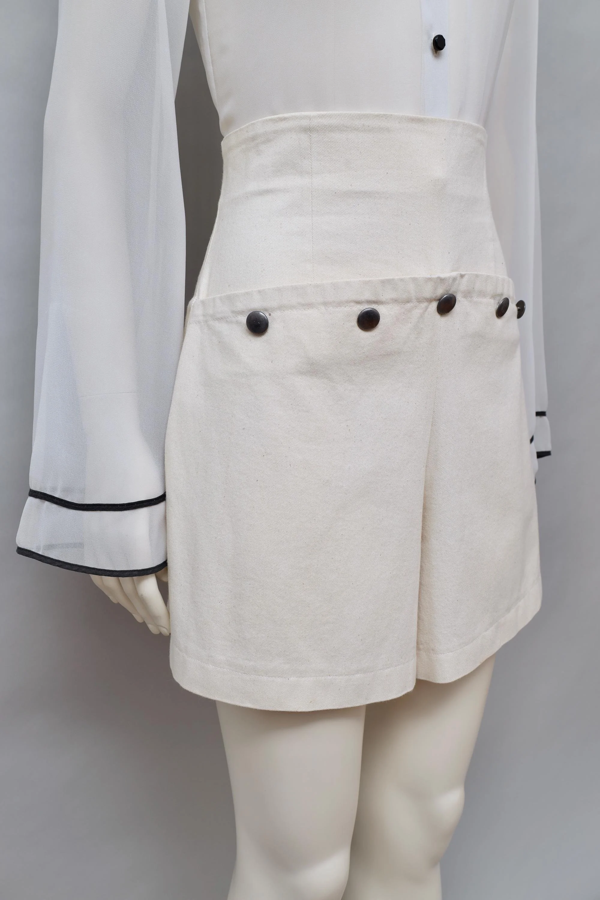 late 1980s / early 1990s Chantal Thomass Suite canvas sailor shorts