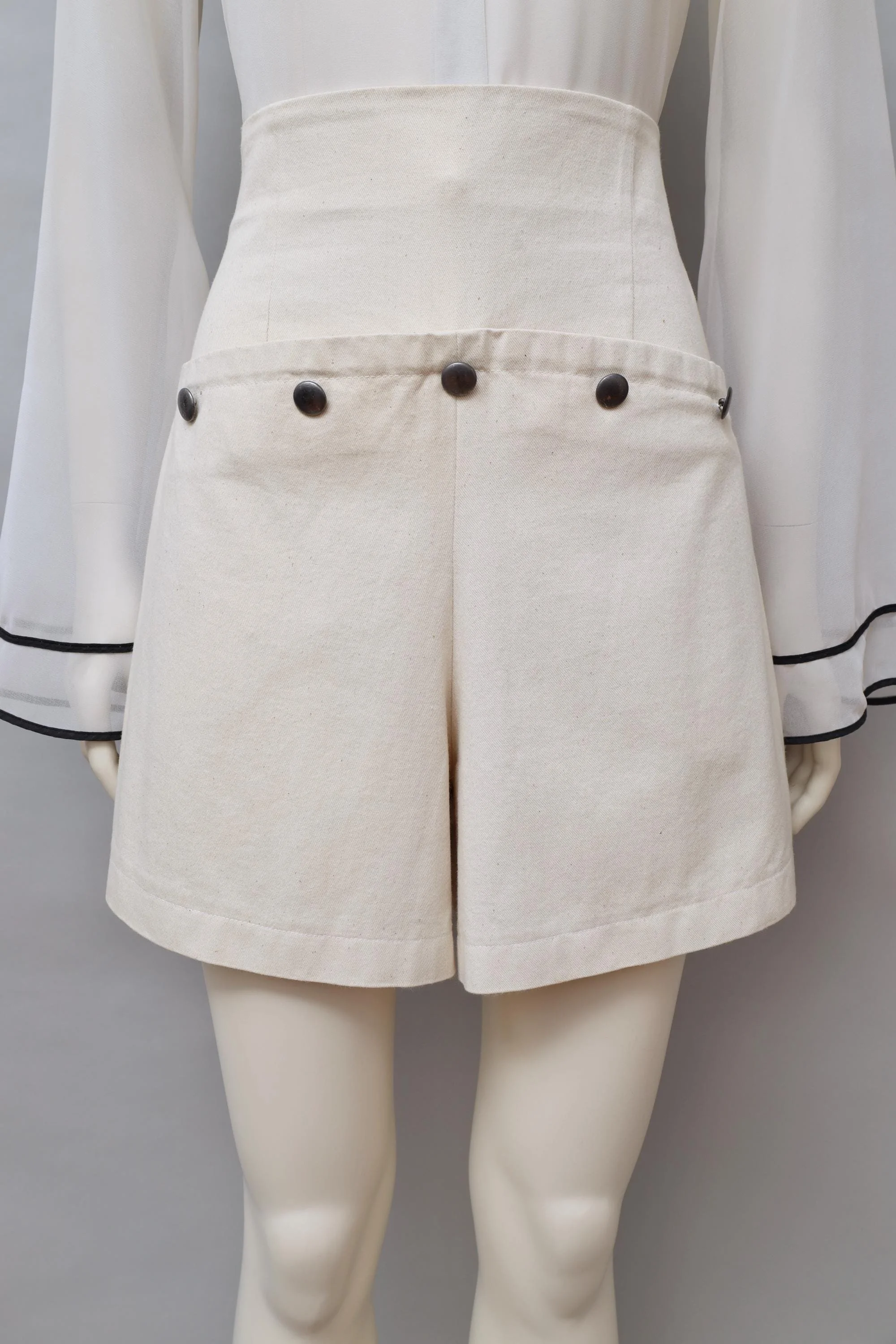 late 1980s / early 1990s Chantal Thomass Suite canvas sailor shorts