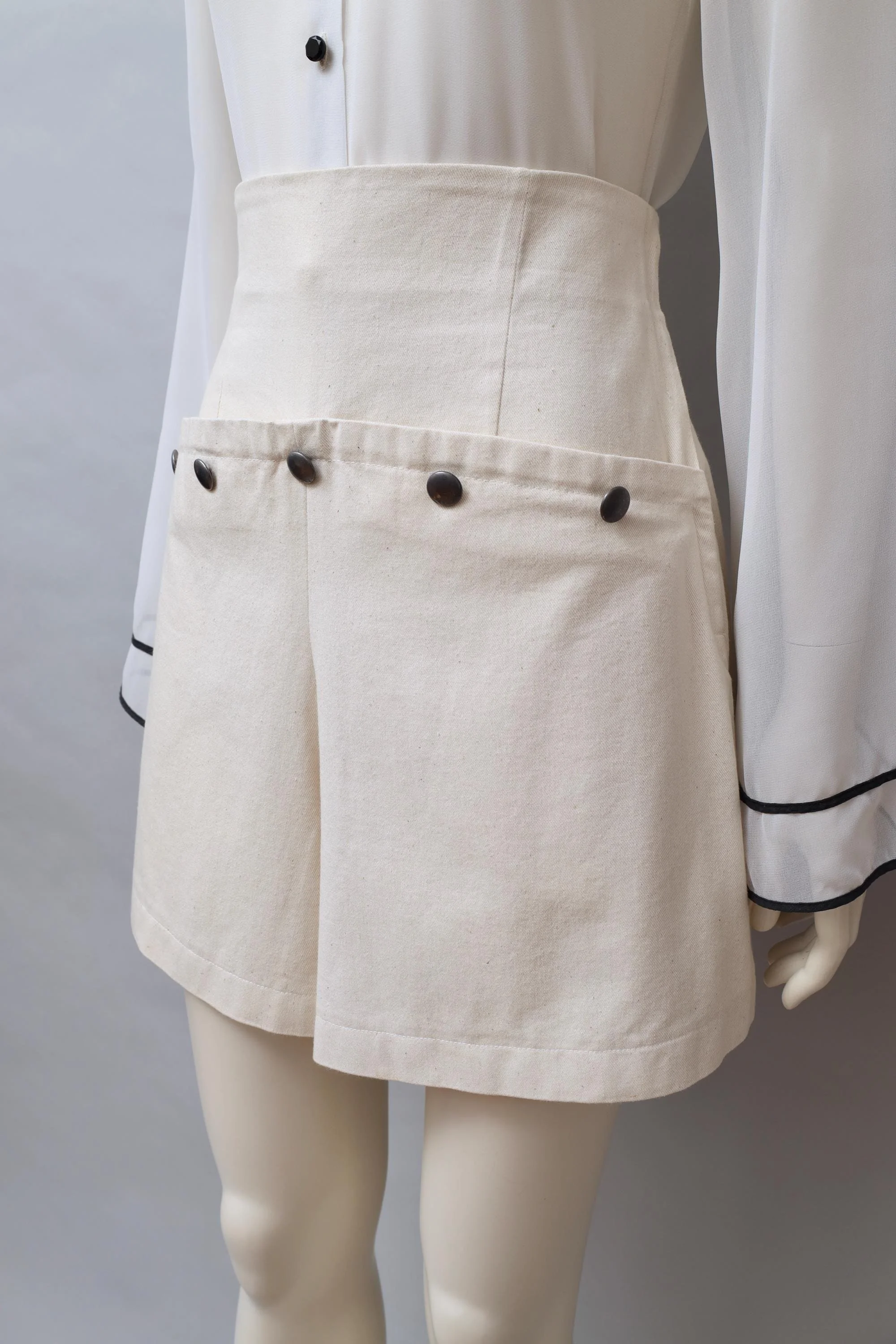 late 1980s / early 1990s Chantal Thomass Suite canvas sailor shorts