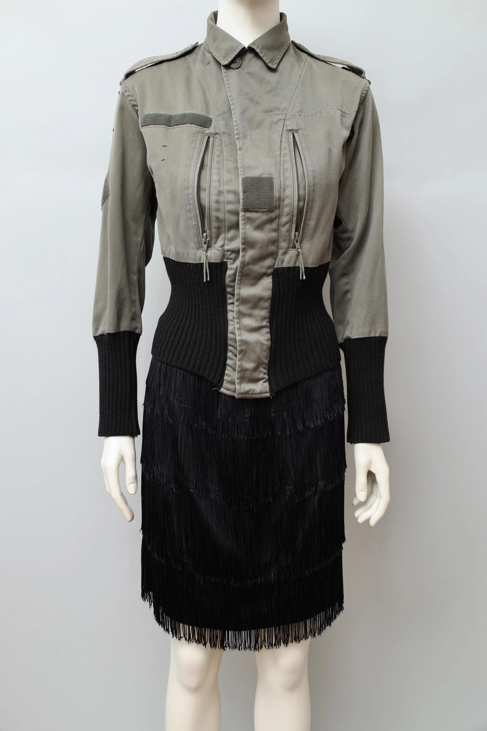 1980s vintage French cropped military jacket