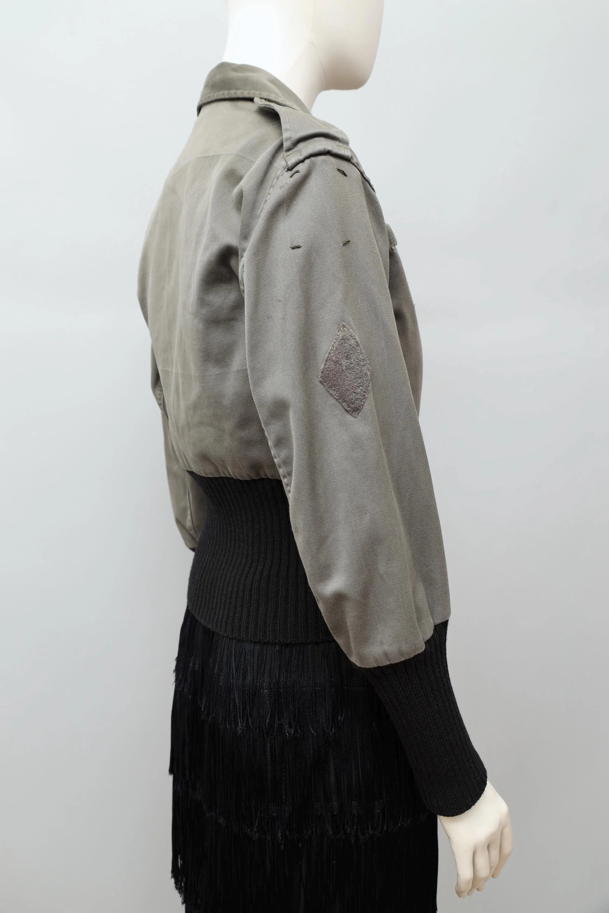 1980s vintage French cropped military jacket