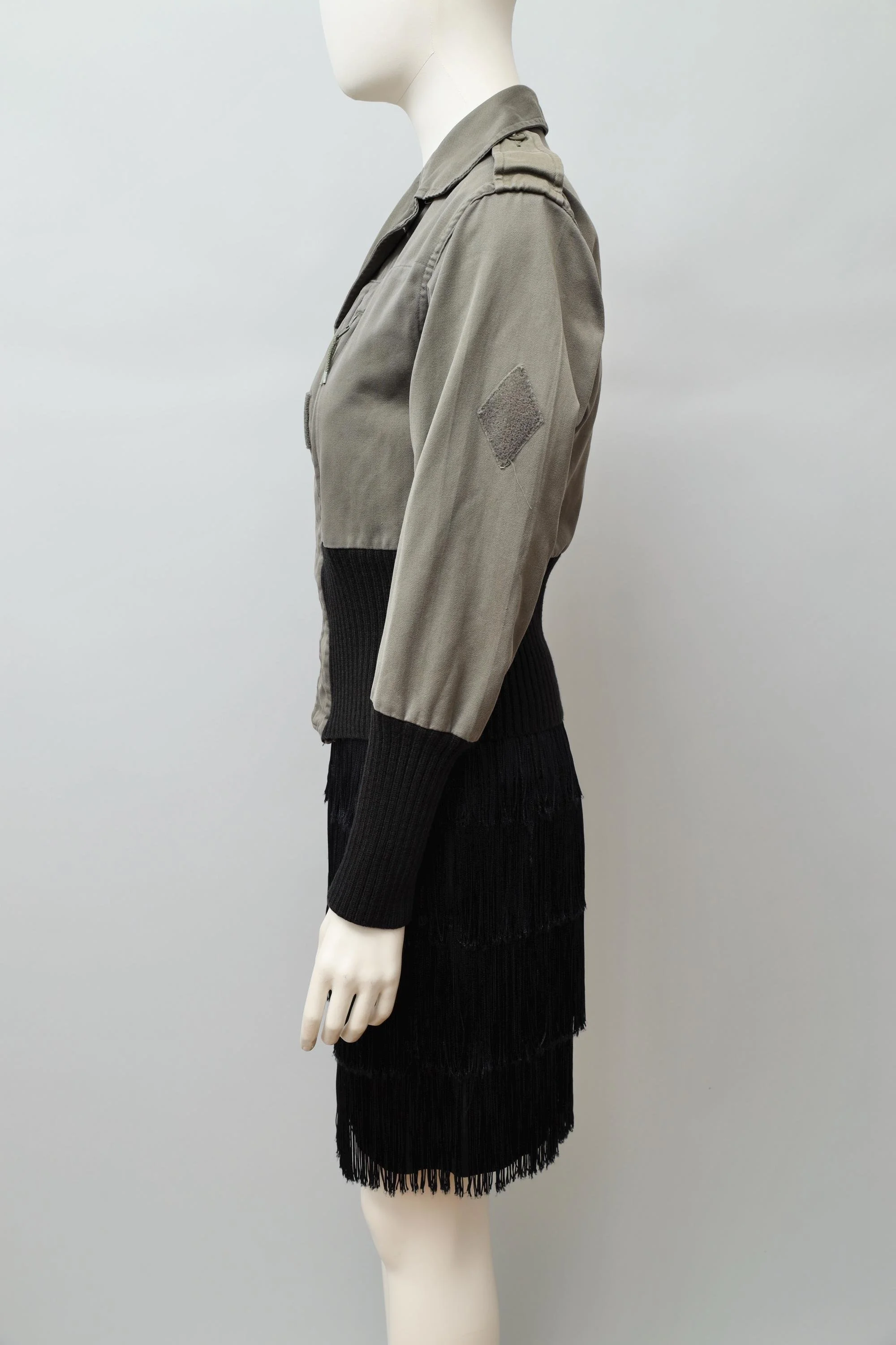 1980s vintage French cropped military jacket