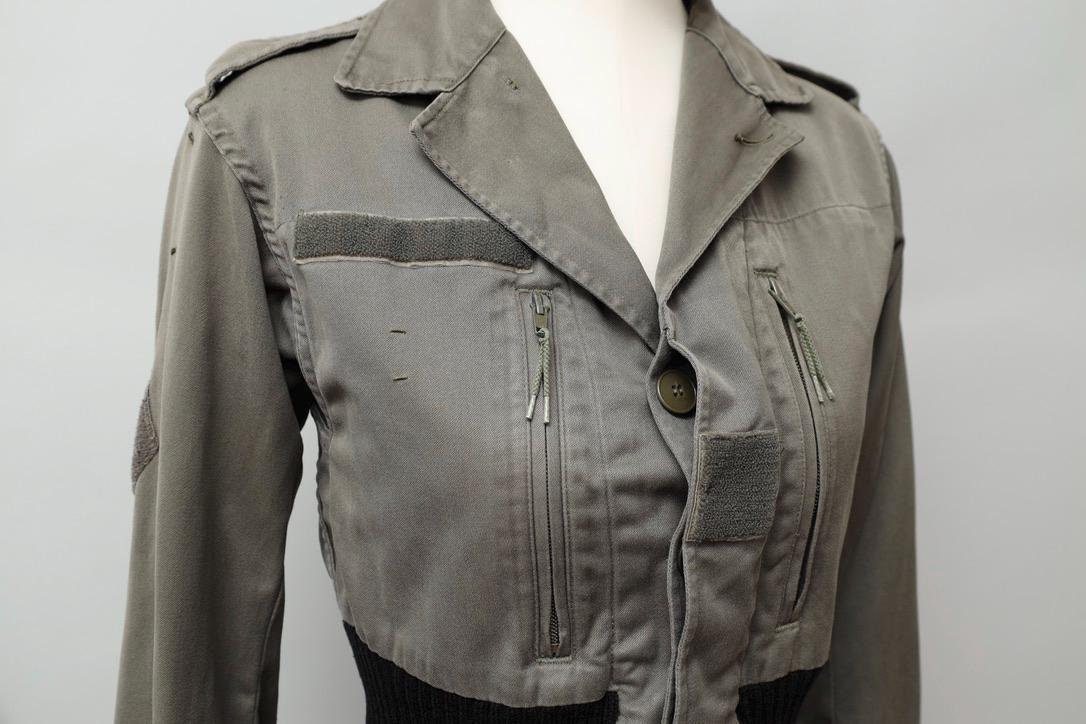 1980s vintage French cropped military jacket