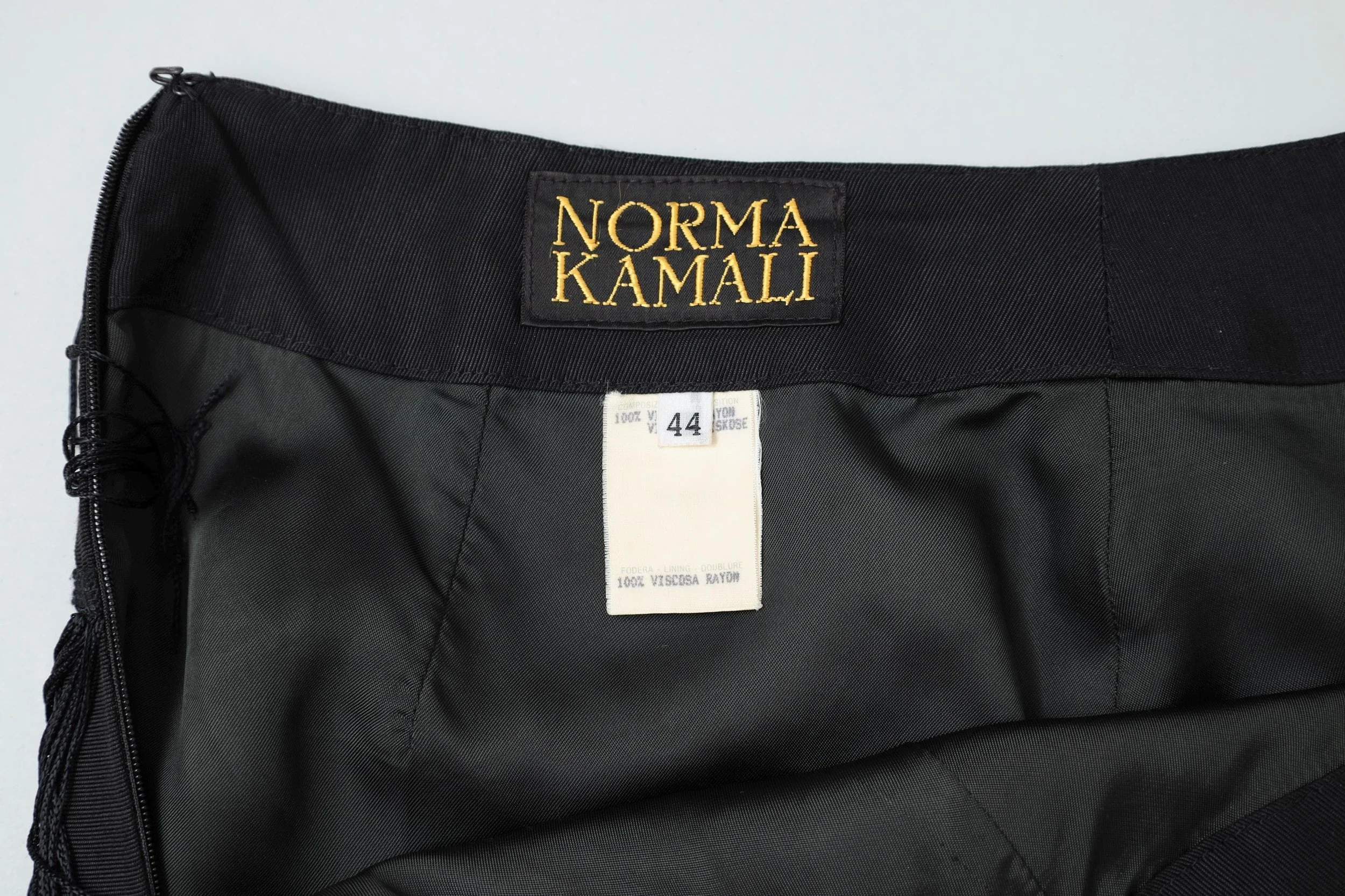 late 1980s Norma Kamali label tag