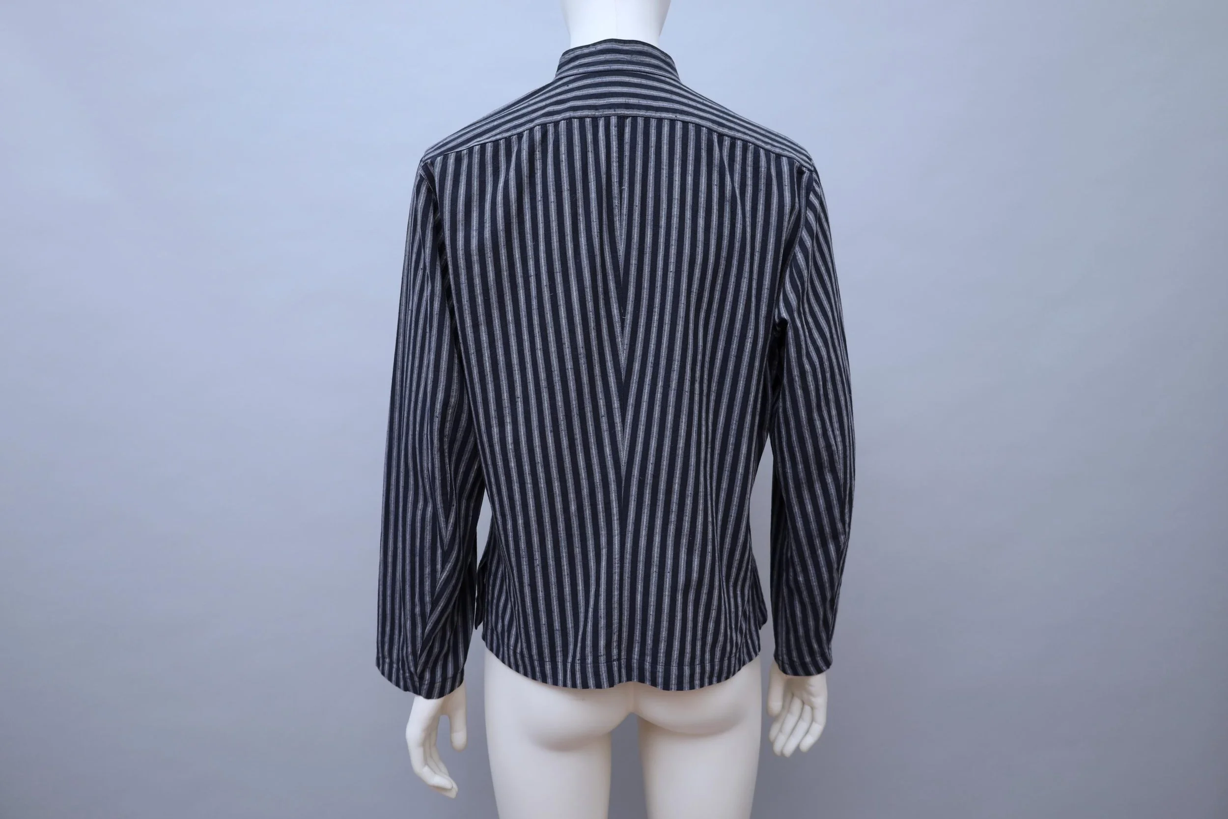 early 1980s Kenzo indigo blue striped blouse
