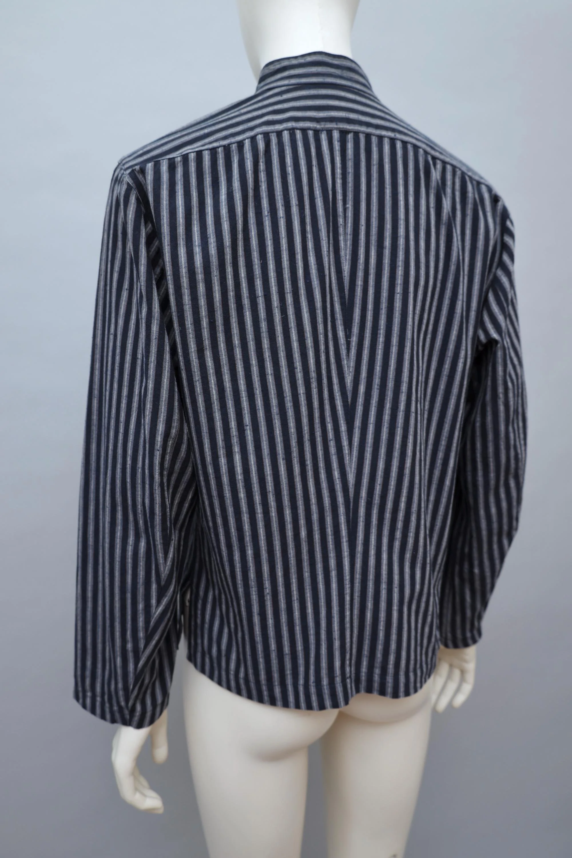 early 1980s Kenzo indigo blue striped blouse