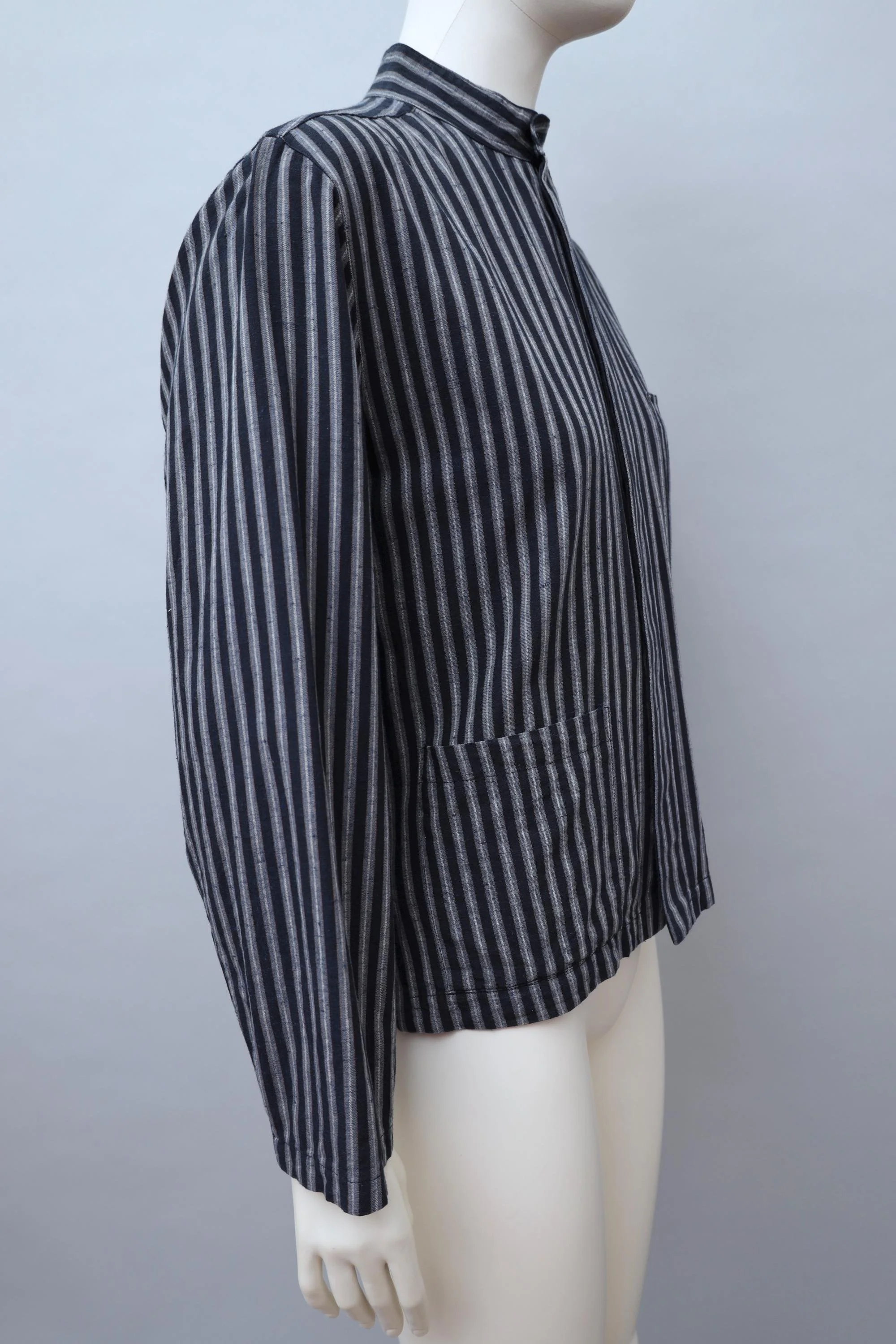 early 1980s Kenzo indigo blue striped blouse