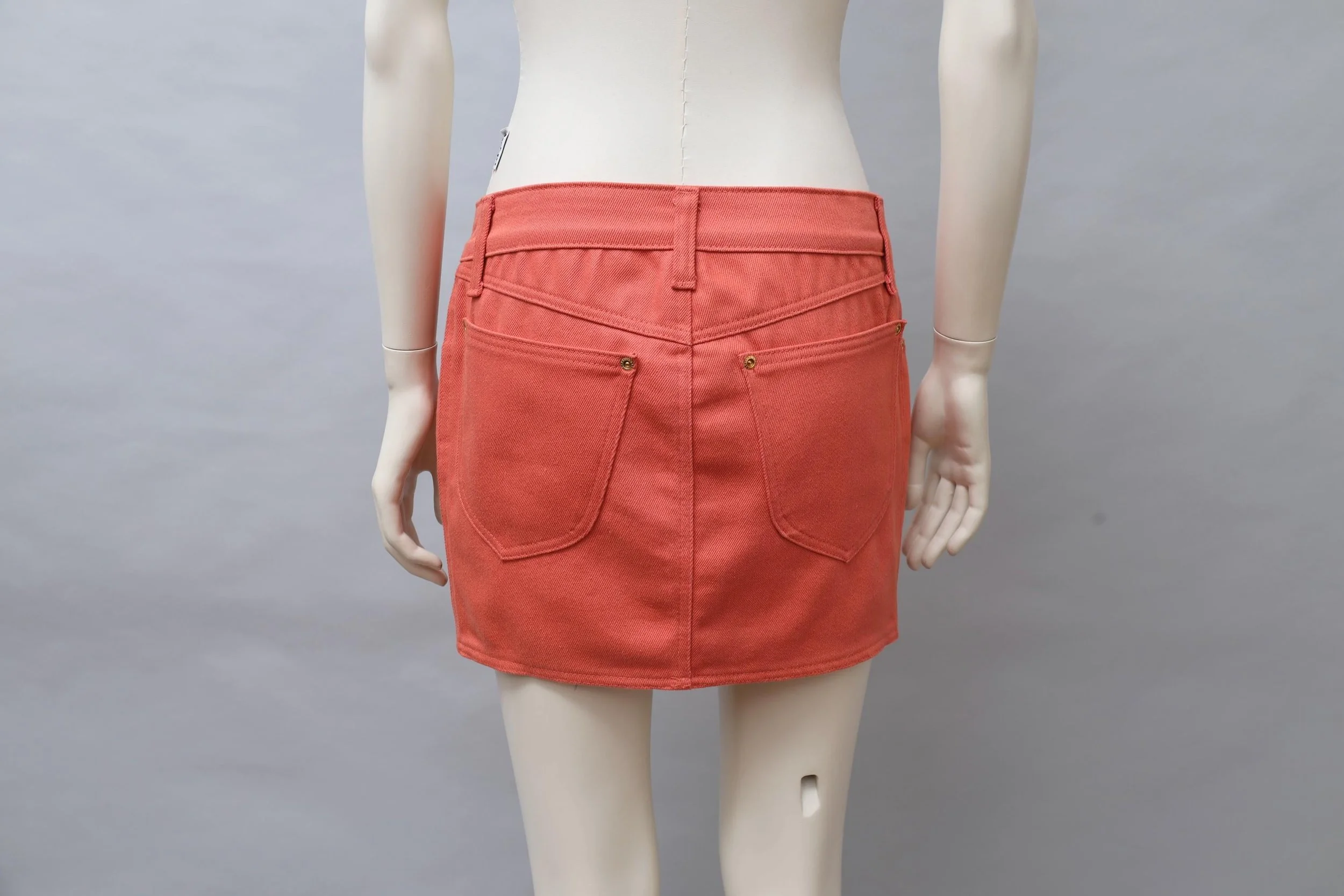 S/S 1989 Junior Gaultier salmon cotton mini skirt