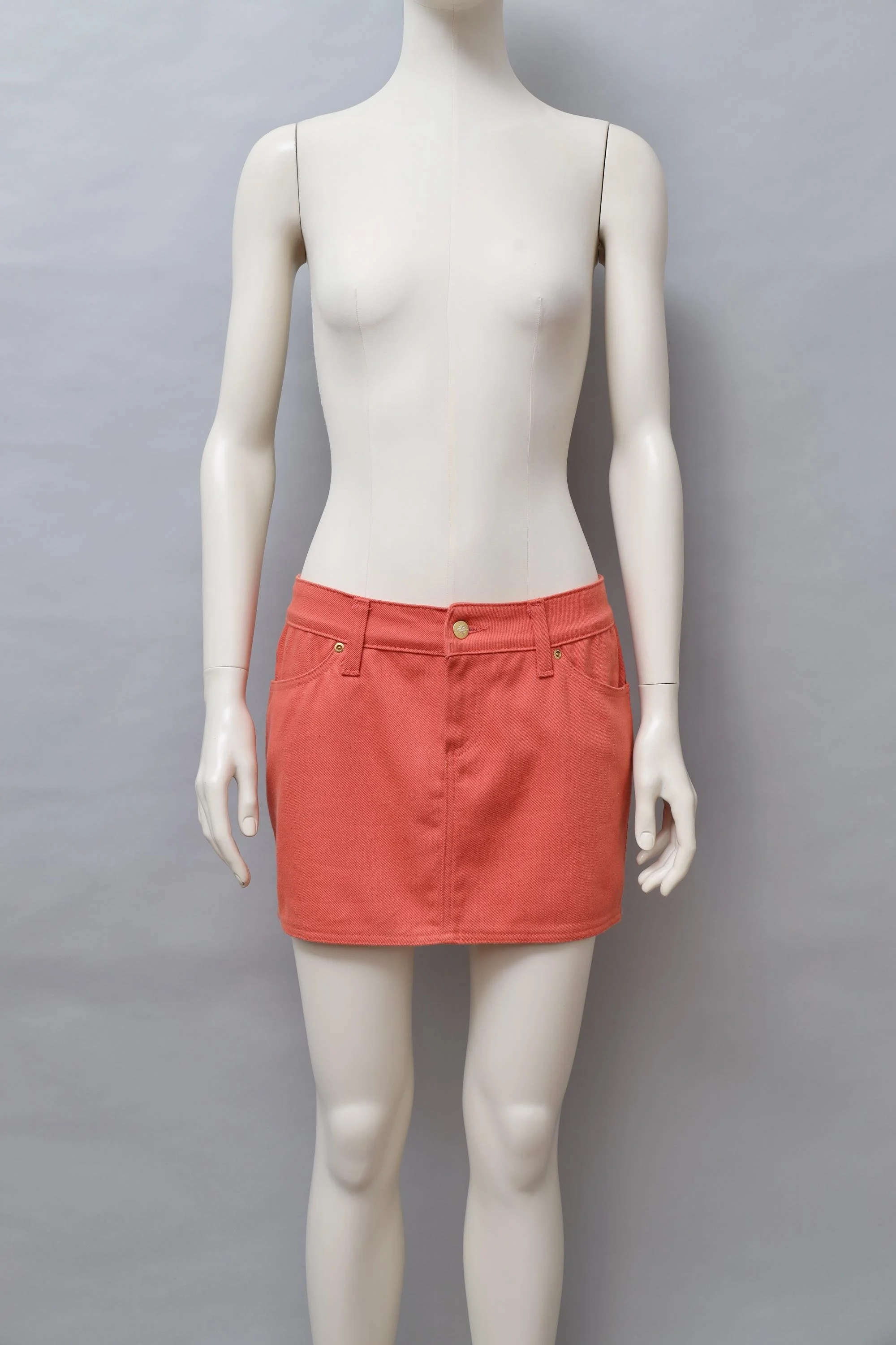 S/S 1989 Junior Gaultier salmon cotton mini skirt