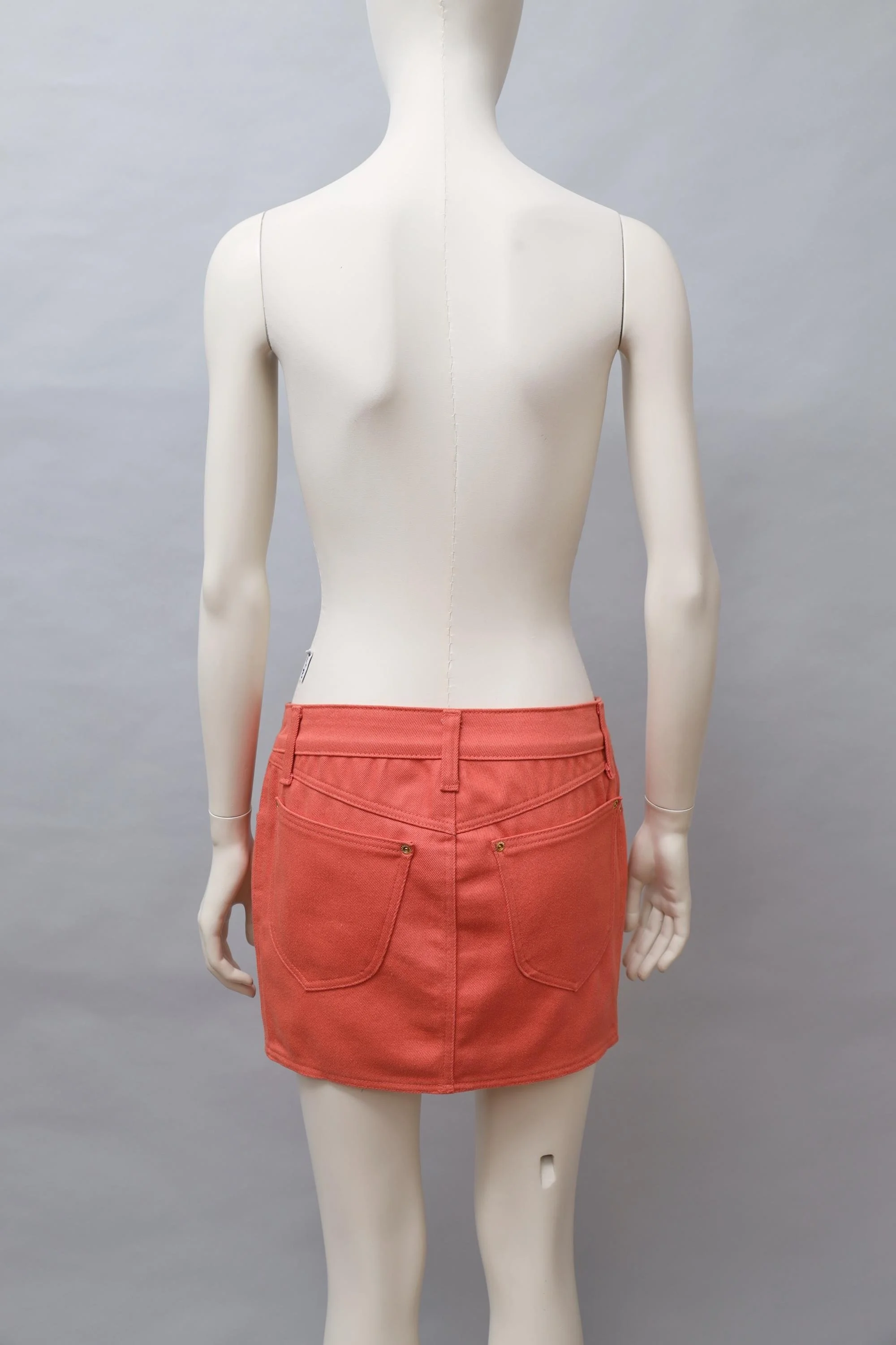S/S 1989 Junior Gaultier salmon cotton mini skirt