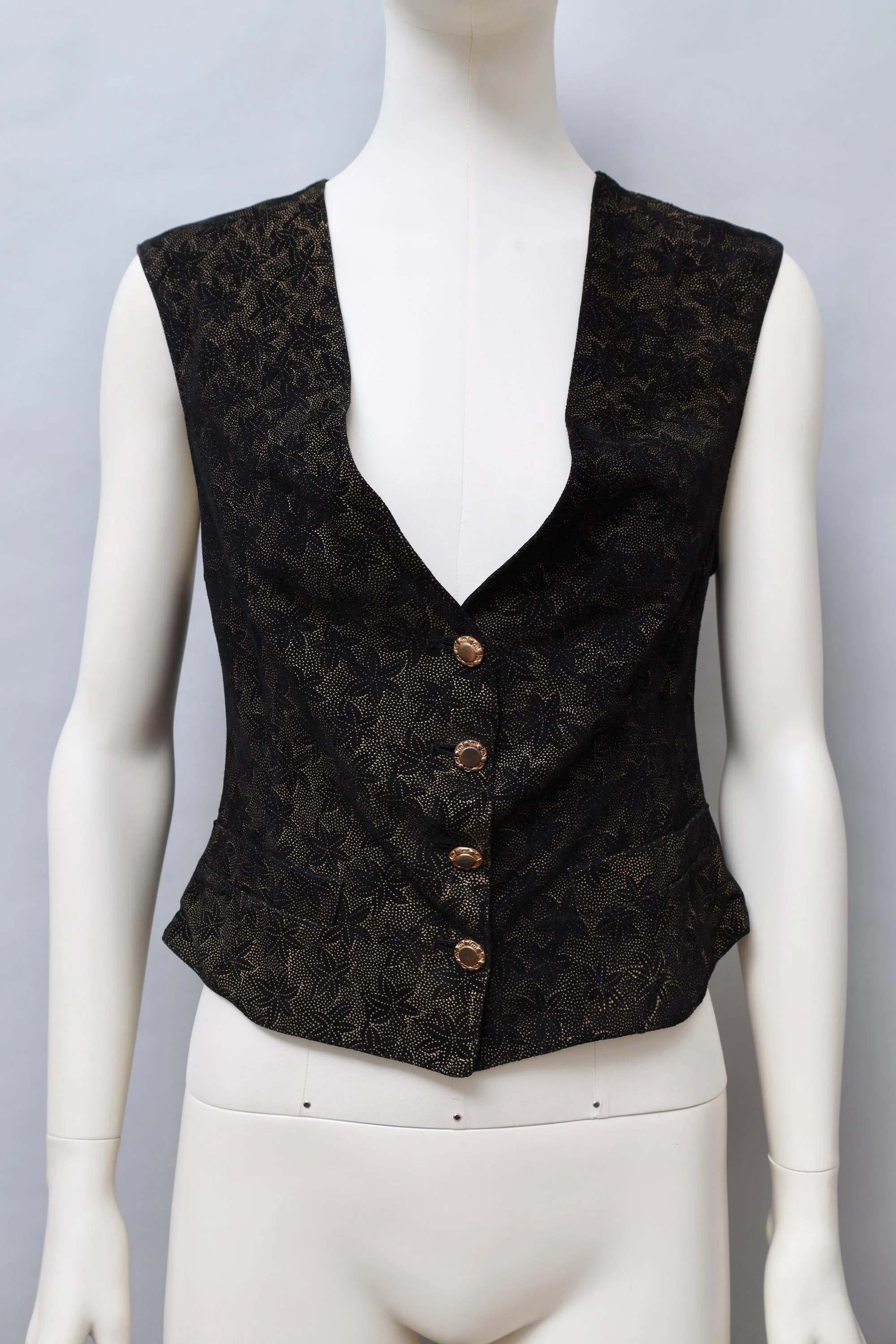 1980s Jean Paul Gaultier pour Ghezzi starfish suede waistcoat
