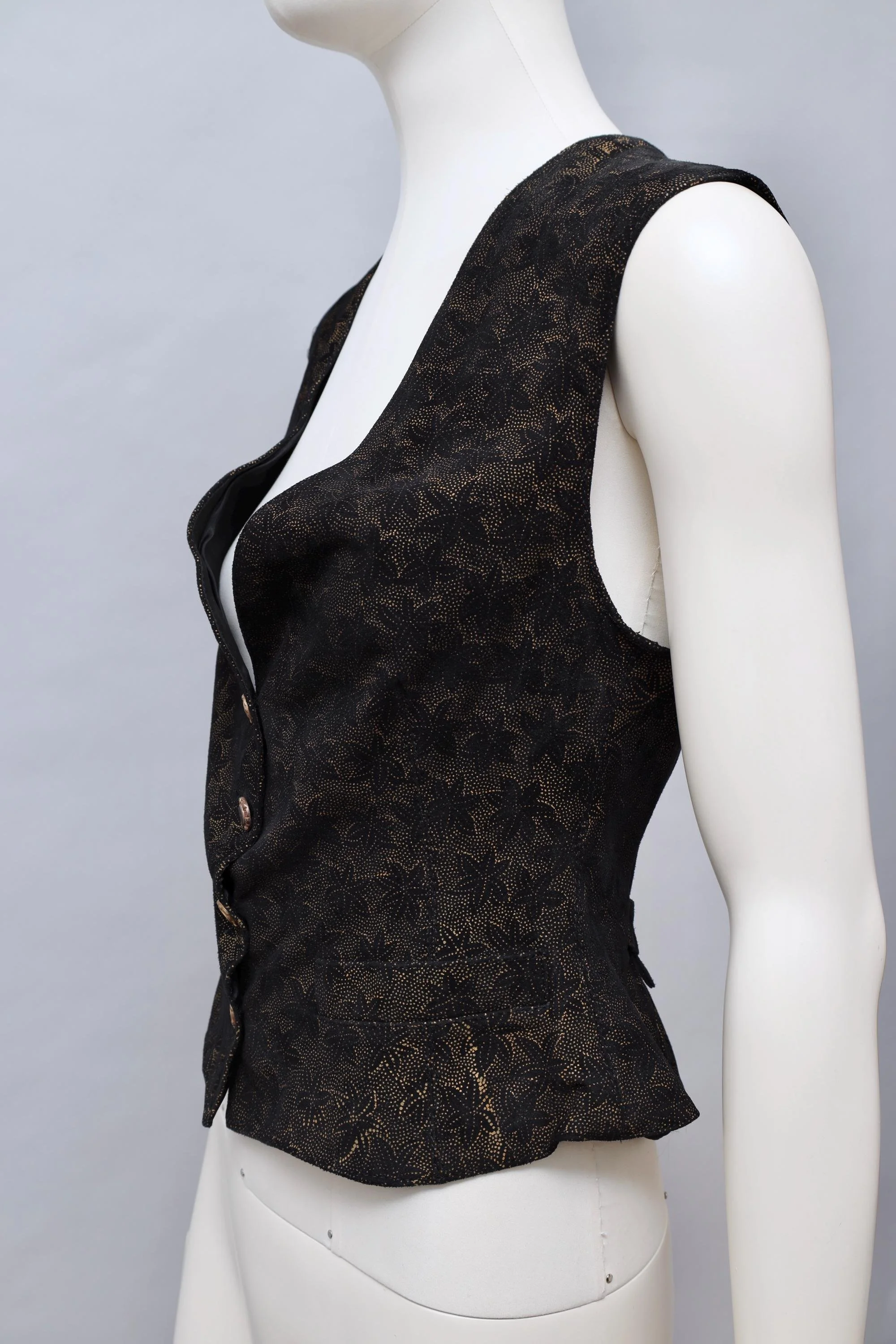 1980s Jean Paul Gaultier pour Ghezzi starfish suede waistcoat