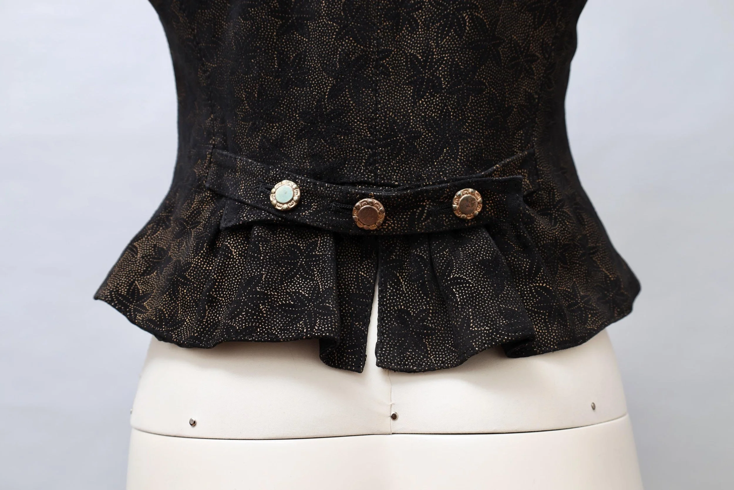 1980s Jean Paul Gaultier pour Ghezzi starfish suede waistcoat