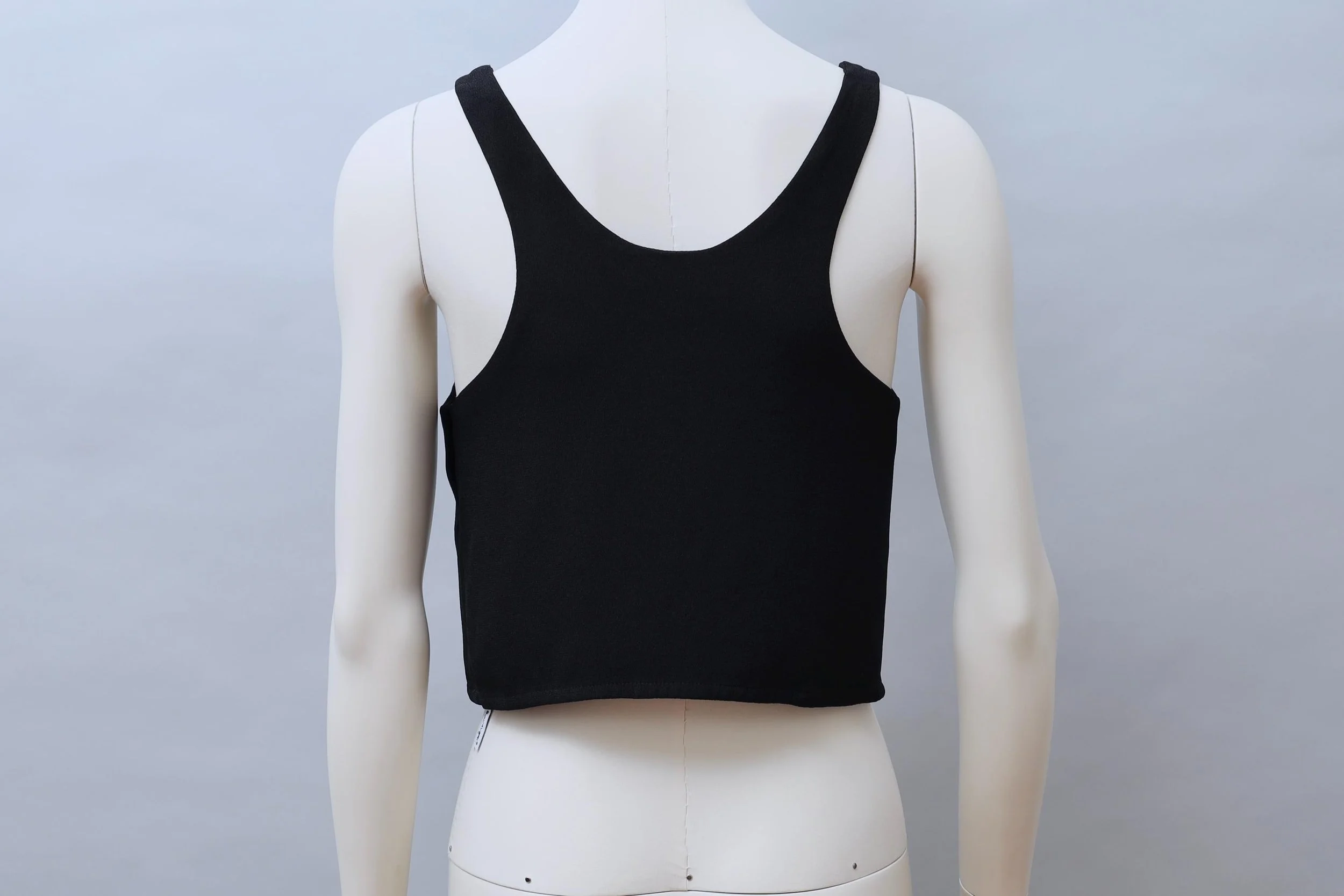 F/W 1984 Sonia Rykiel black crêpe rhinestone VIP cropped top