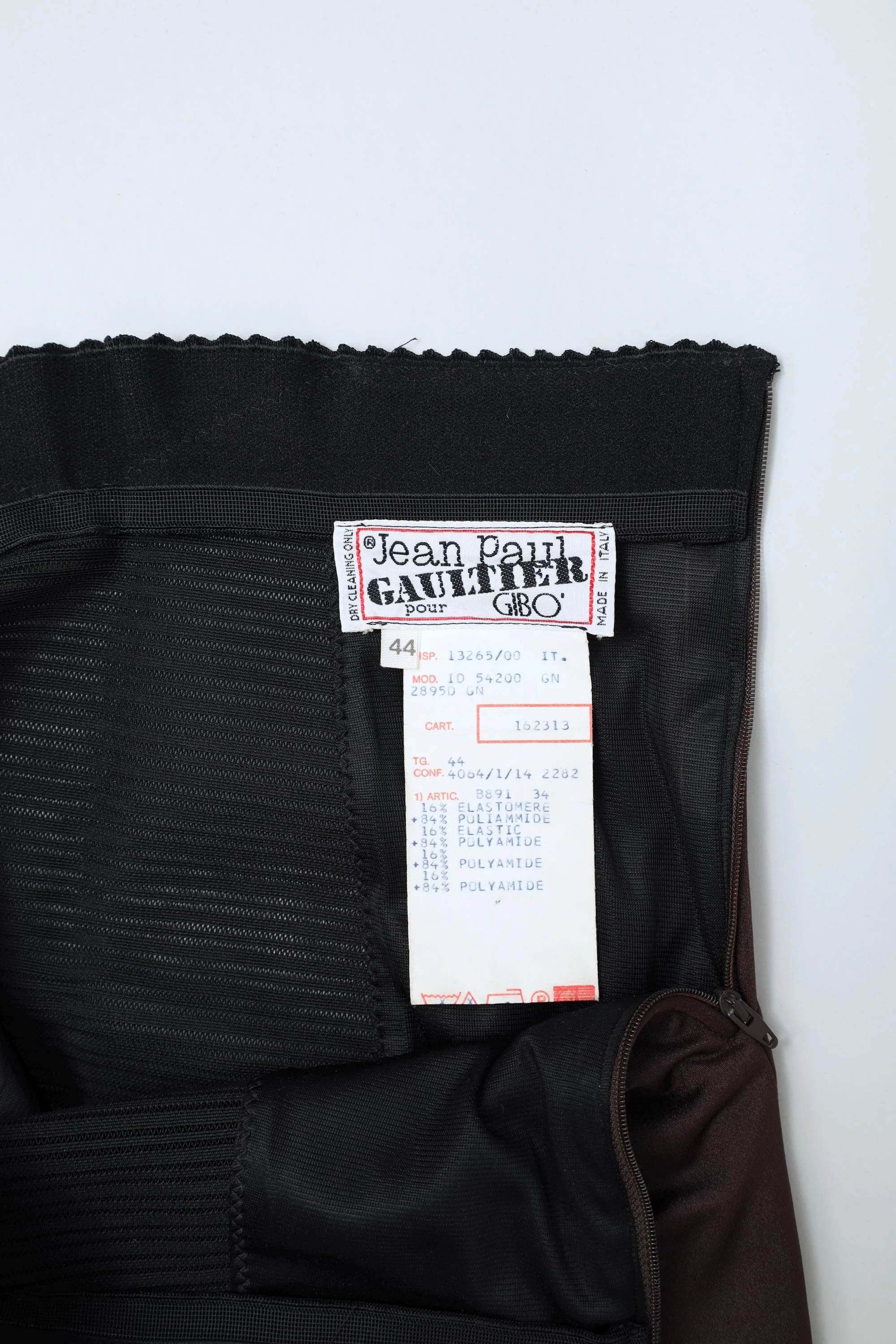 1980s Jean Paul Gaultier pour Gibo label tag