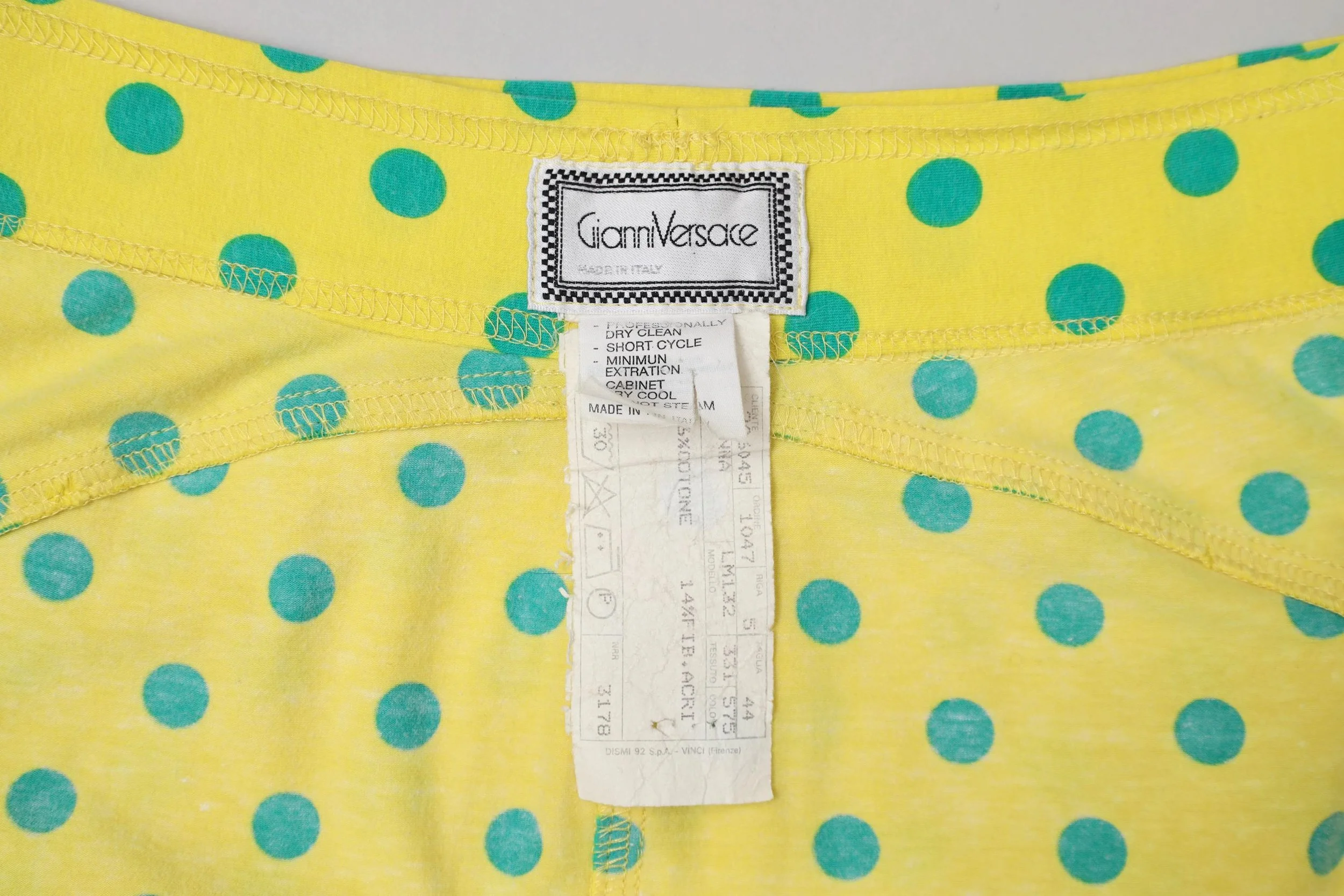 early 1990s Gianni Versace label tag