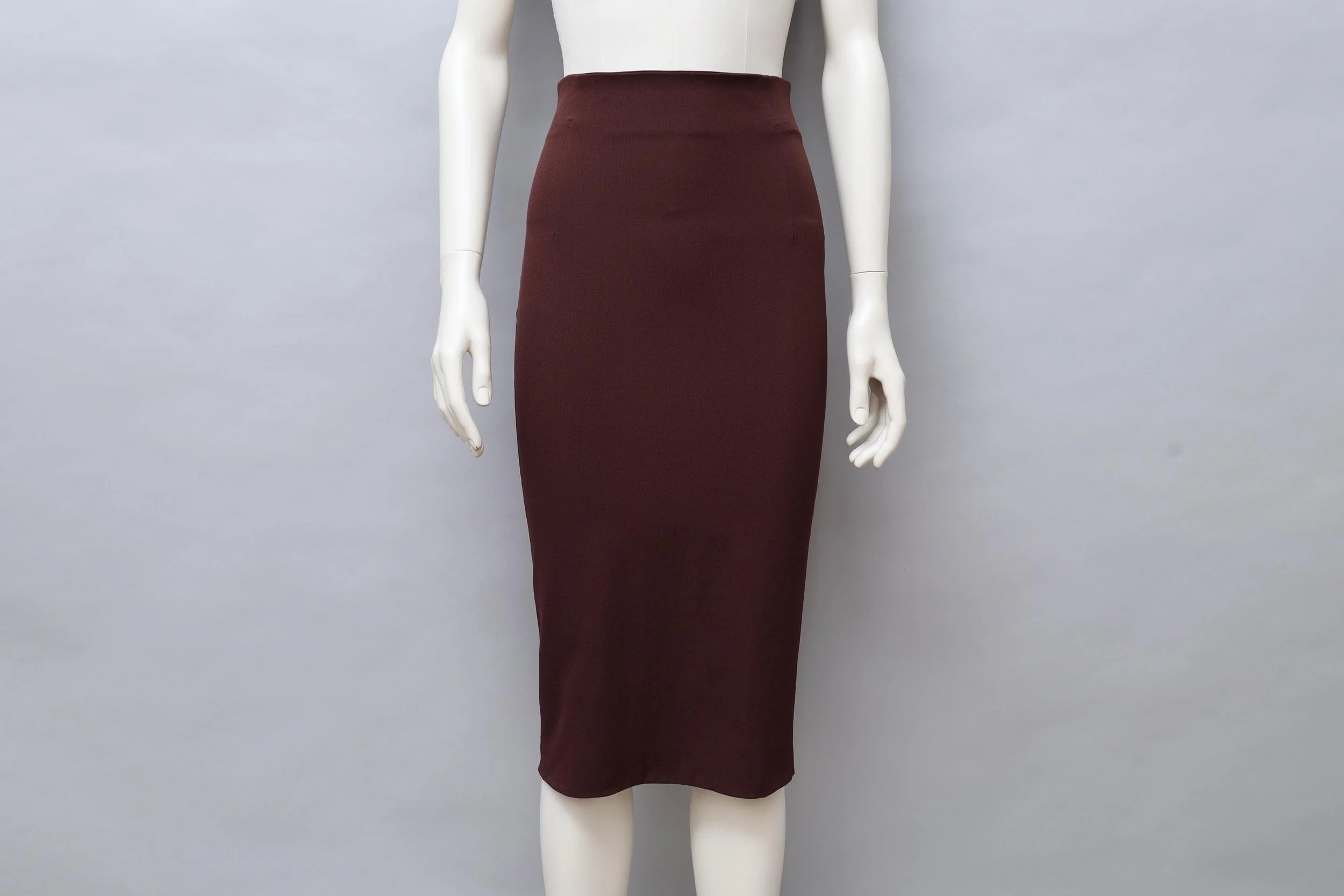 1990s Romeo Gigli G Gigli maroon ultra high waisted skirt