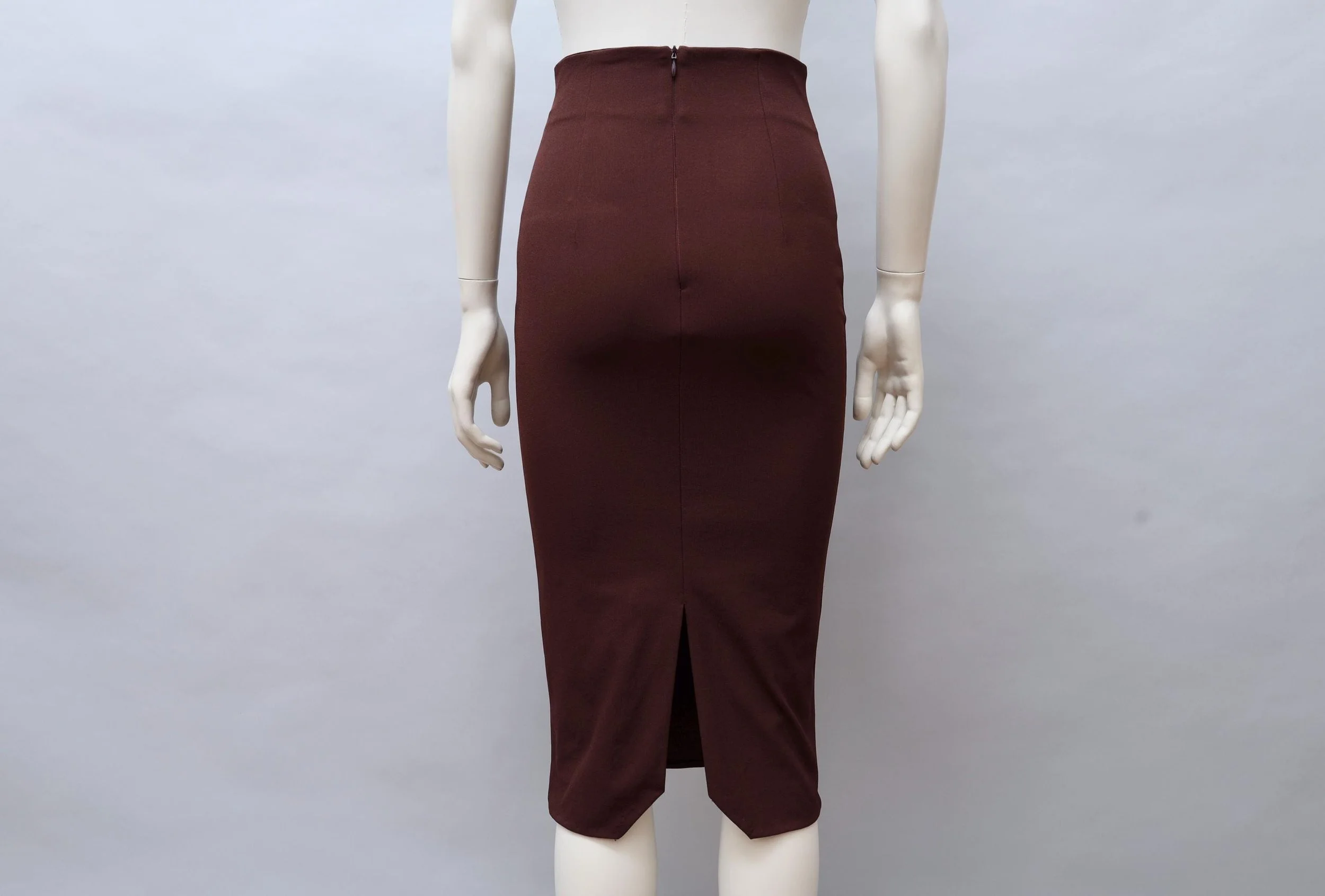 1990s Romeo Gigli G Gigli maroon ultra high waisted skirt