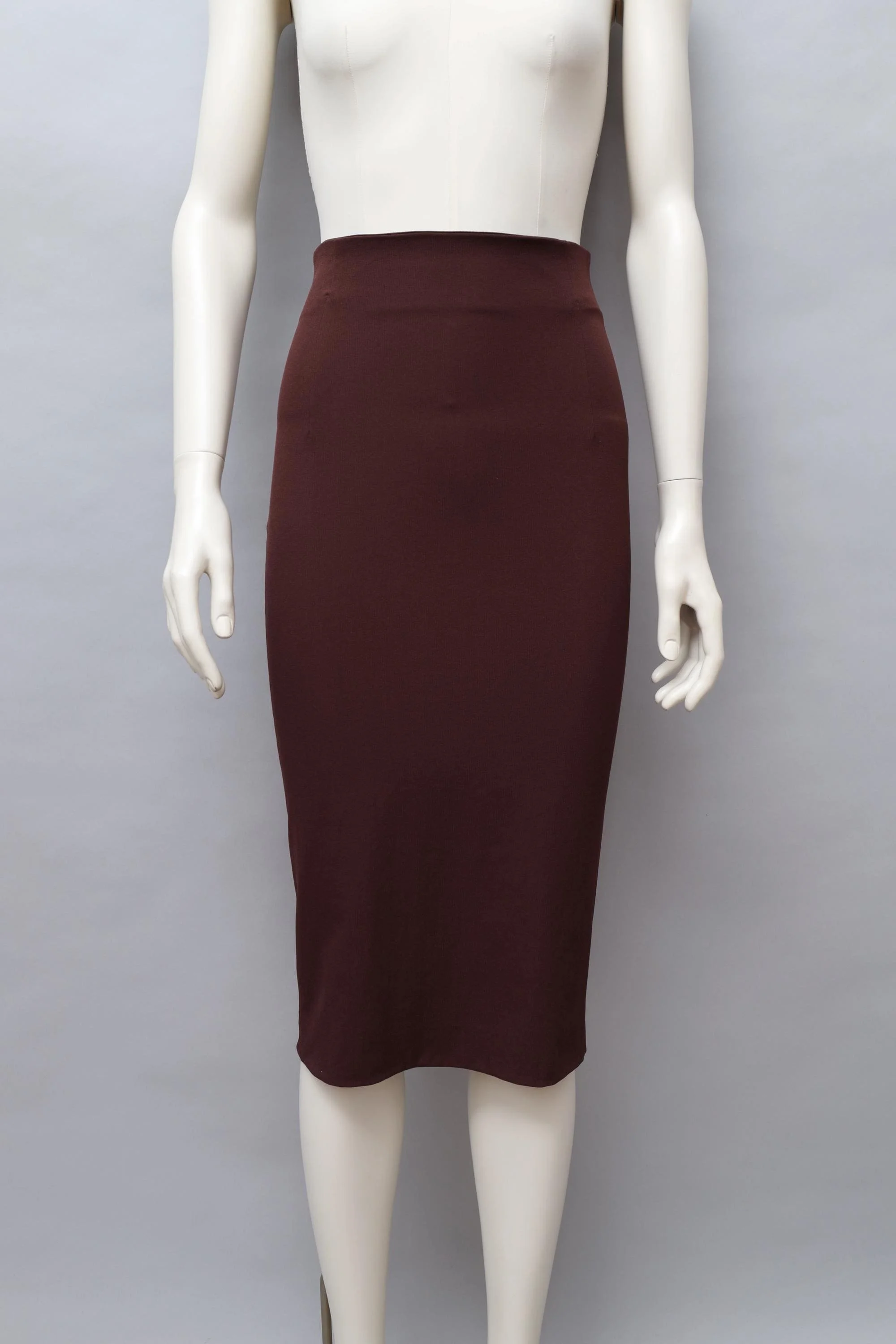 1990s Romeo Gigli G Gigli maroon ultra high waisted skirt