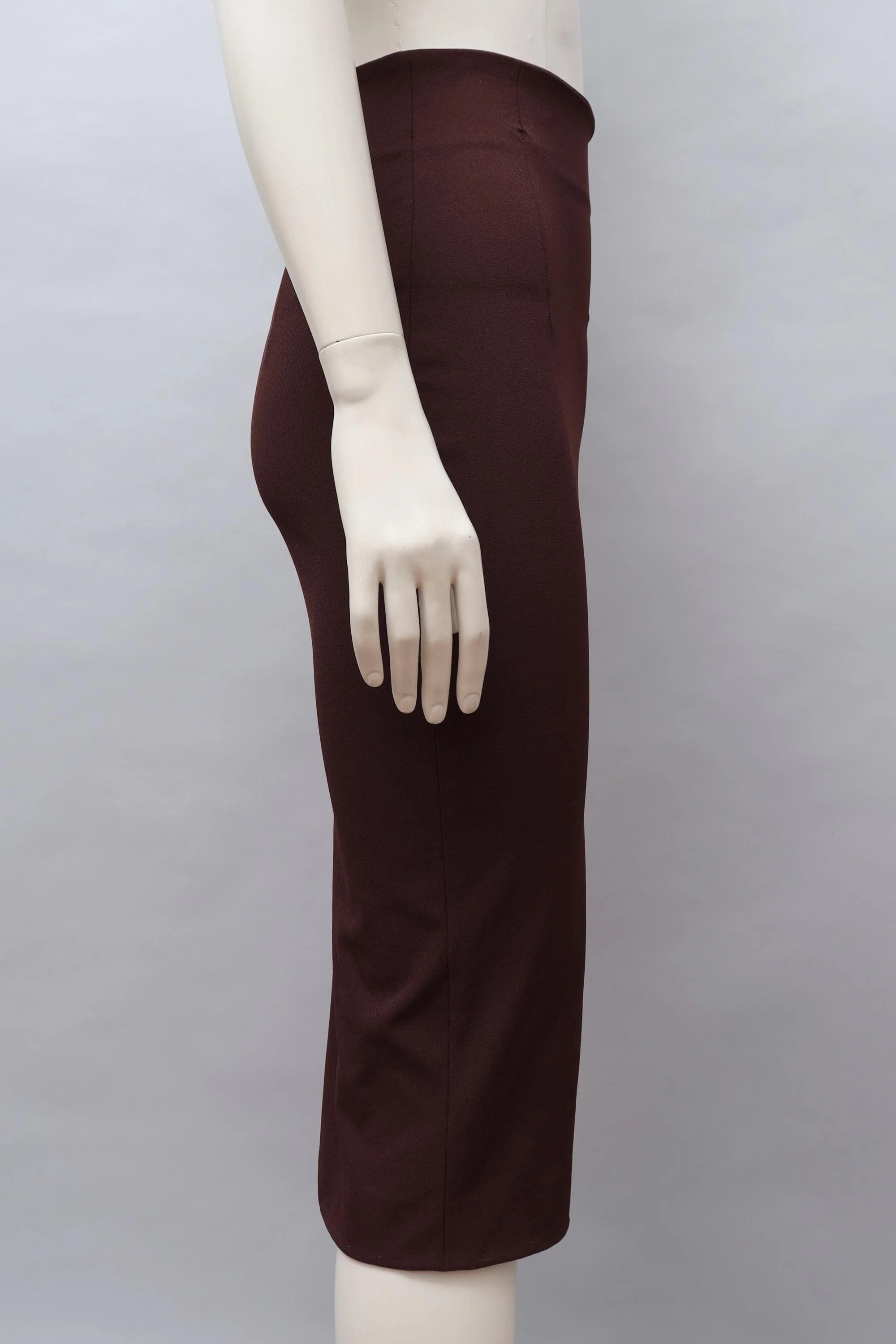 1990s Romeo Gigli G Gigli maroon ultra high waisted skirt