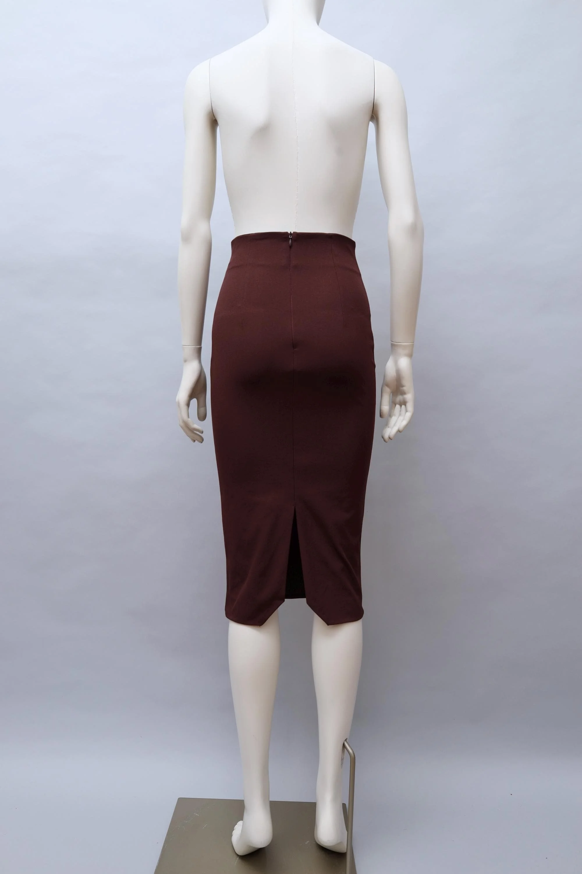 1990s Romeo Gigli G Gigli maroon ultra high waisted skirt