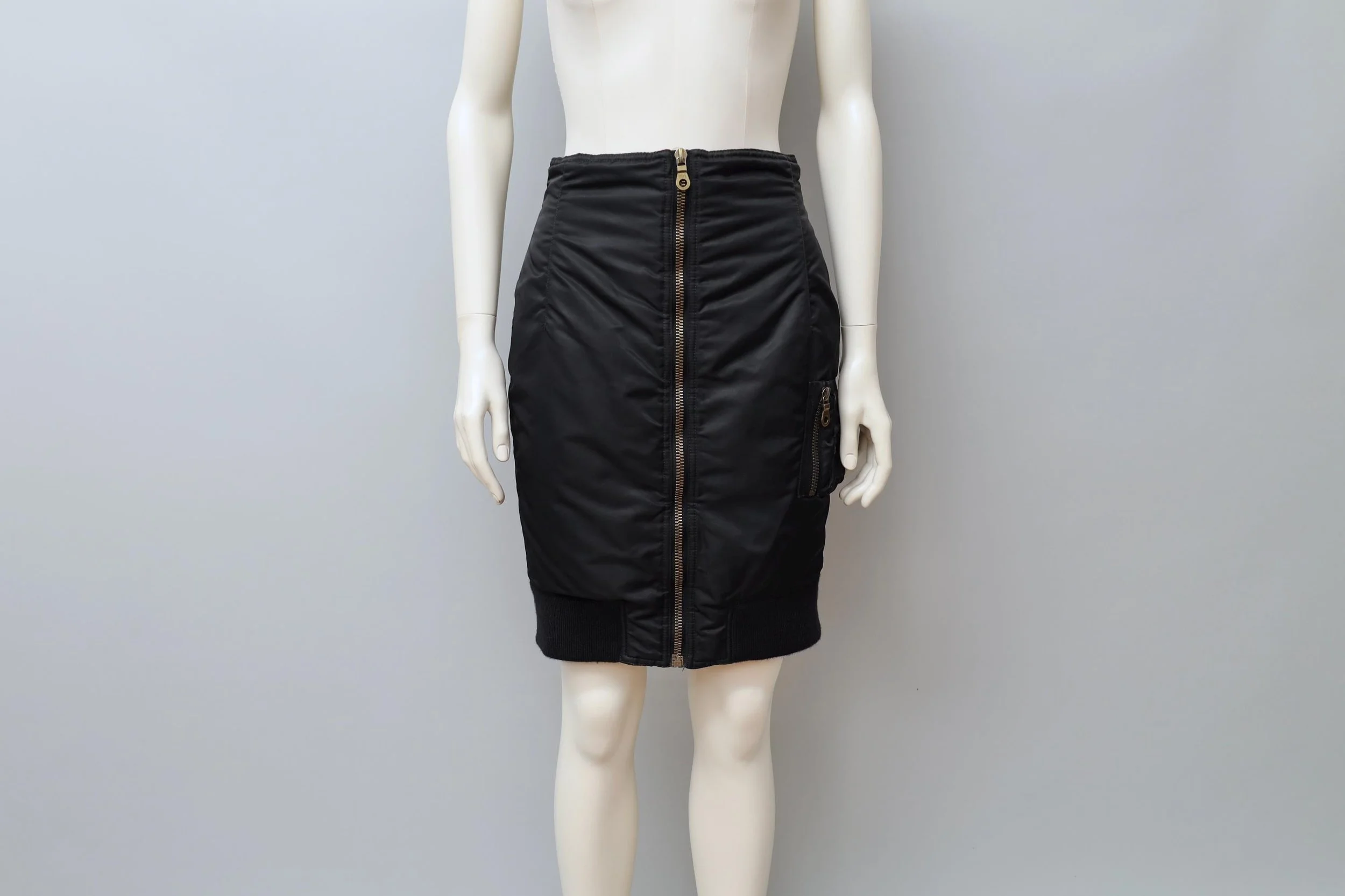 F/W 1988 Junior Gaultier black MA-1 bomber skirt