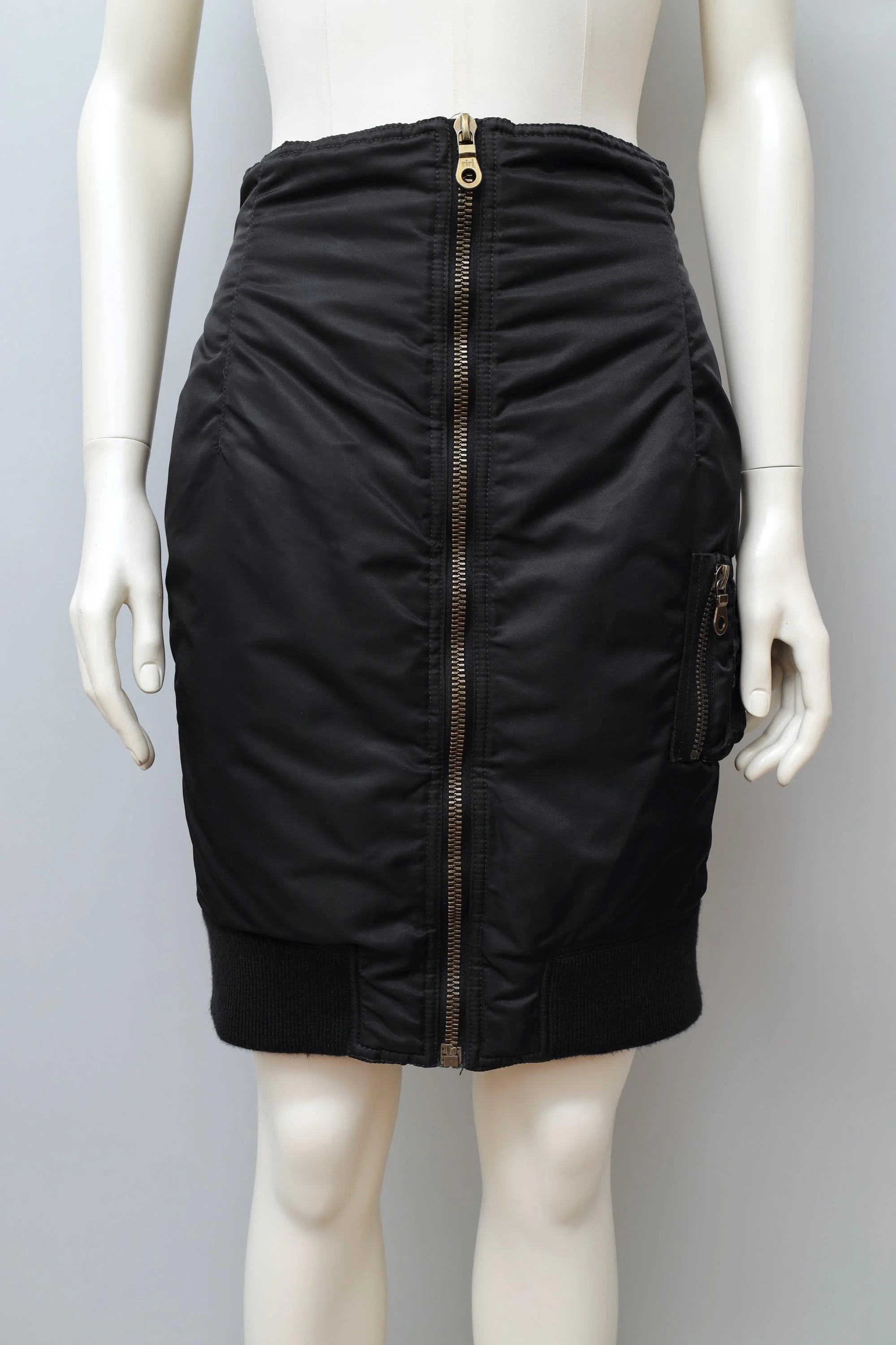 F/W 1988 Junior Gaultier black MA-1 bomber skirt
