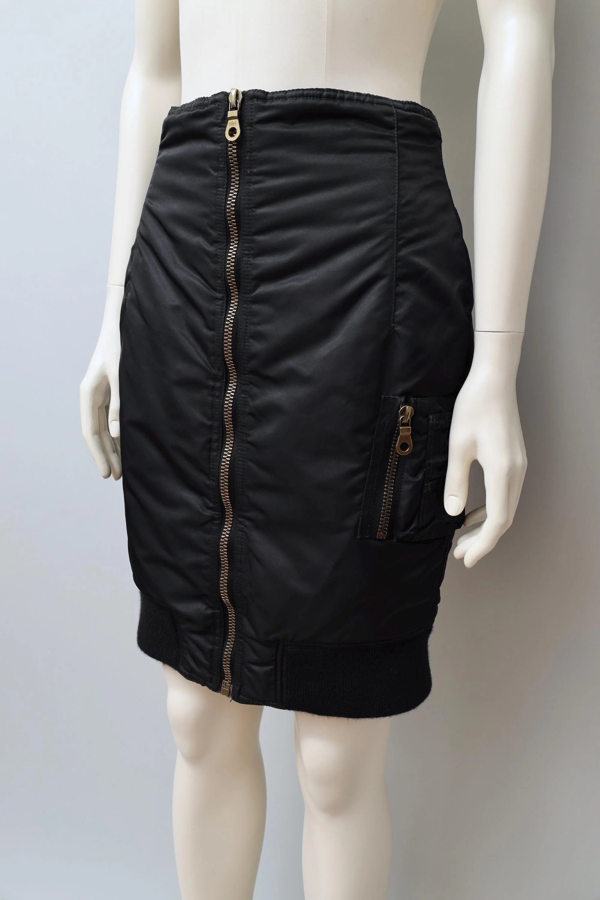 F/W 1988 Junior Gaultier black MA-1 bomber skirt