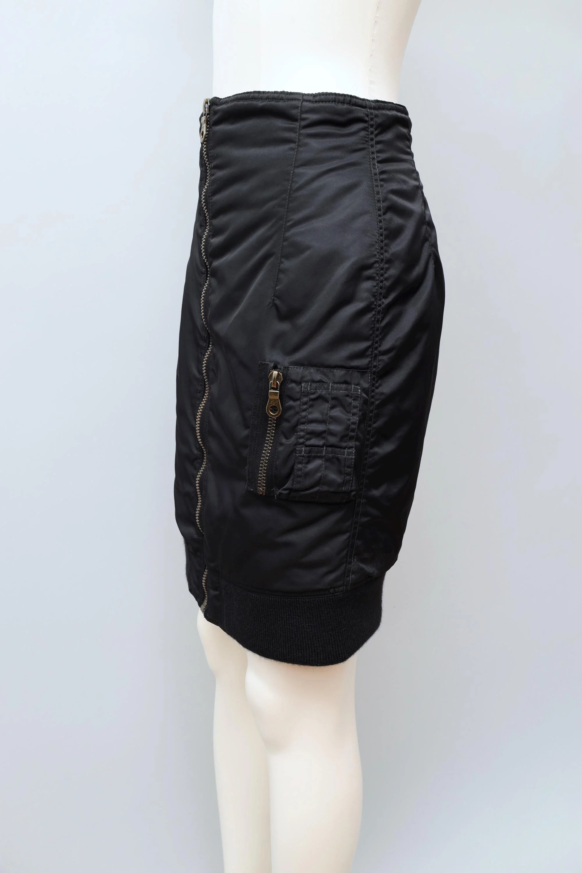 F/W 1988 Junior Gaultier black MA-1 bomber skirt