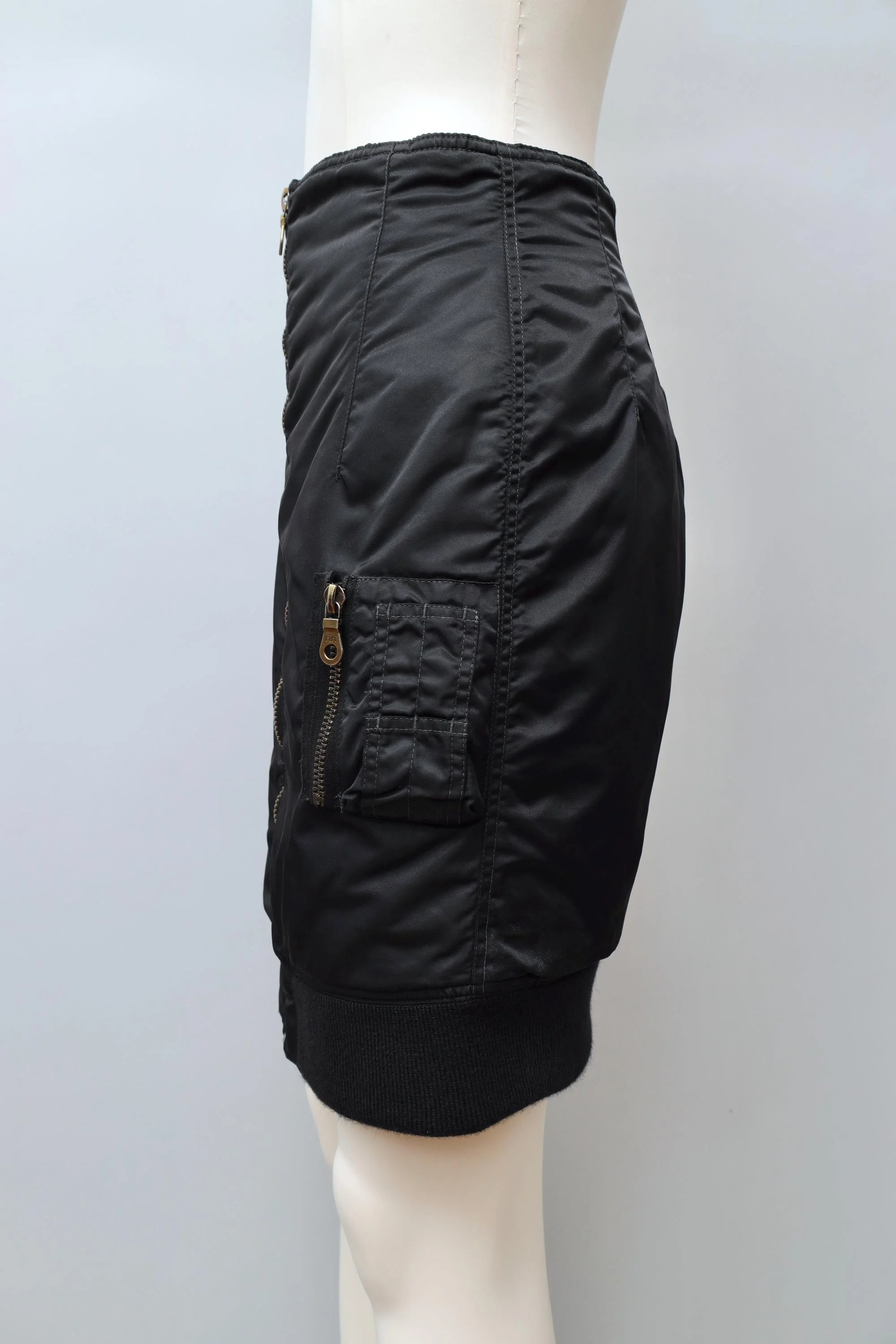 F/W 1988 Junior Gaultier black MA-1 bomber skirt