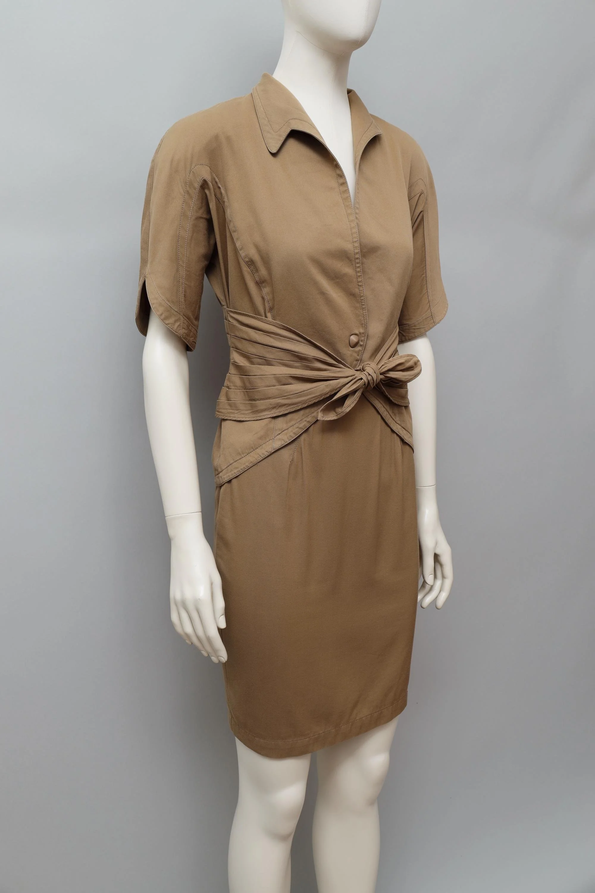 late 1980s / early 1990s Thierry Mugler Activ khaki skirt ensemble