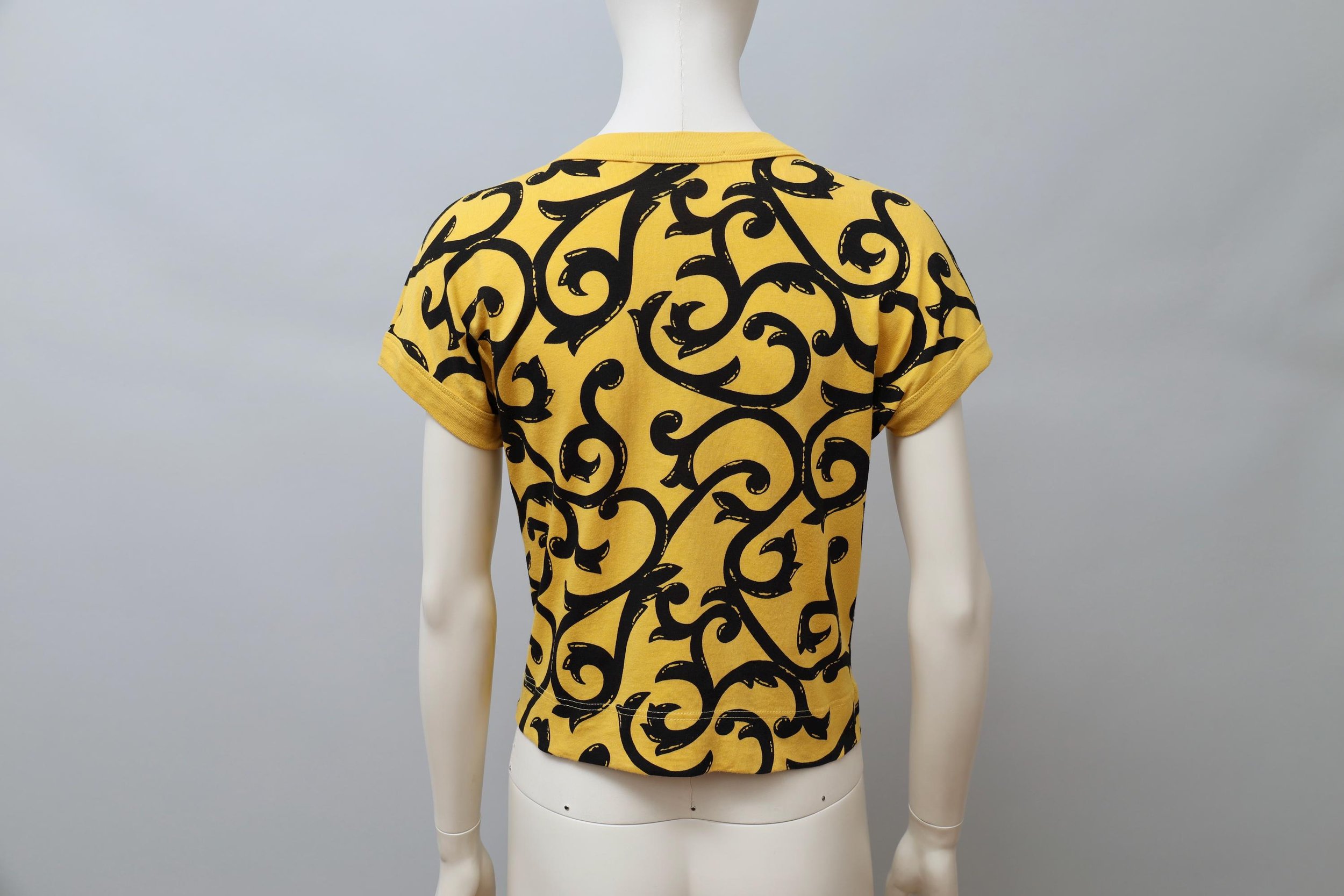 S/S 1989 Chantal Thomass yellow wrought iron t-shirt