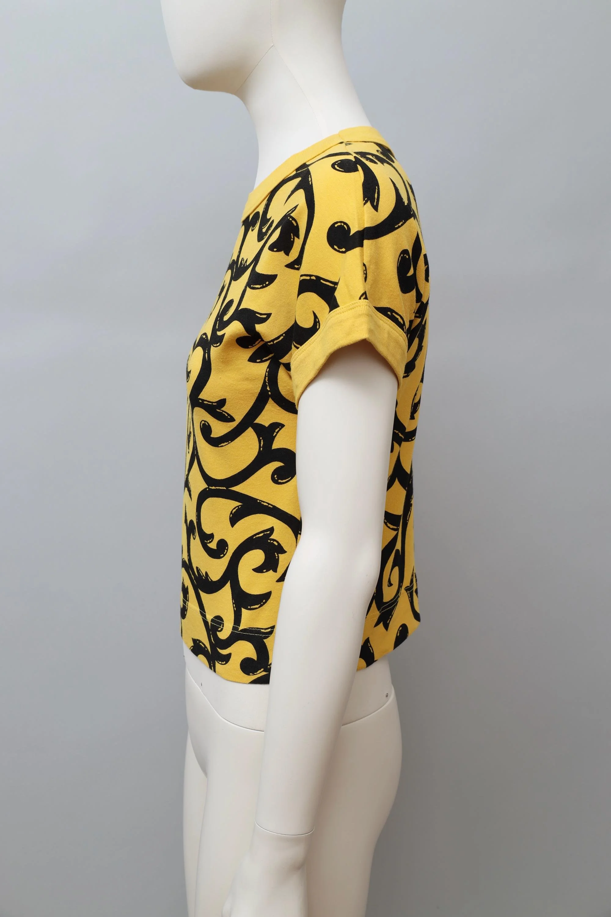 S/S 1989 Chantal Thomass yellow wrought iron t-shirt