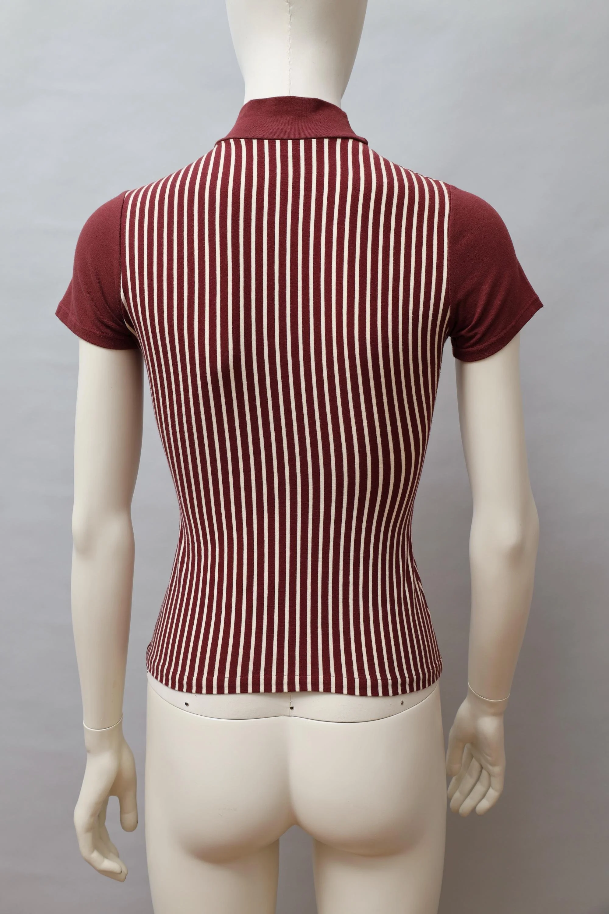 S/S 1993 Junior Gaultier red and white ruffle striped top back