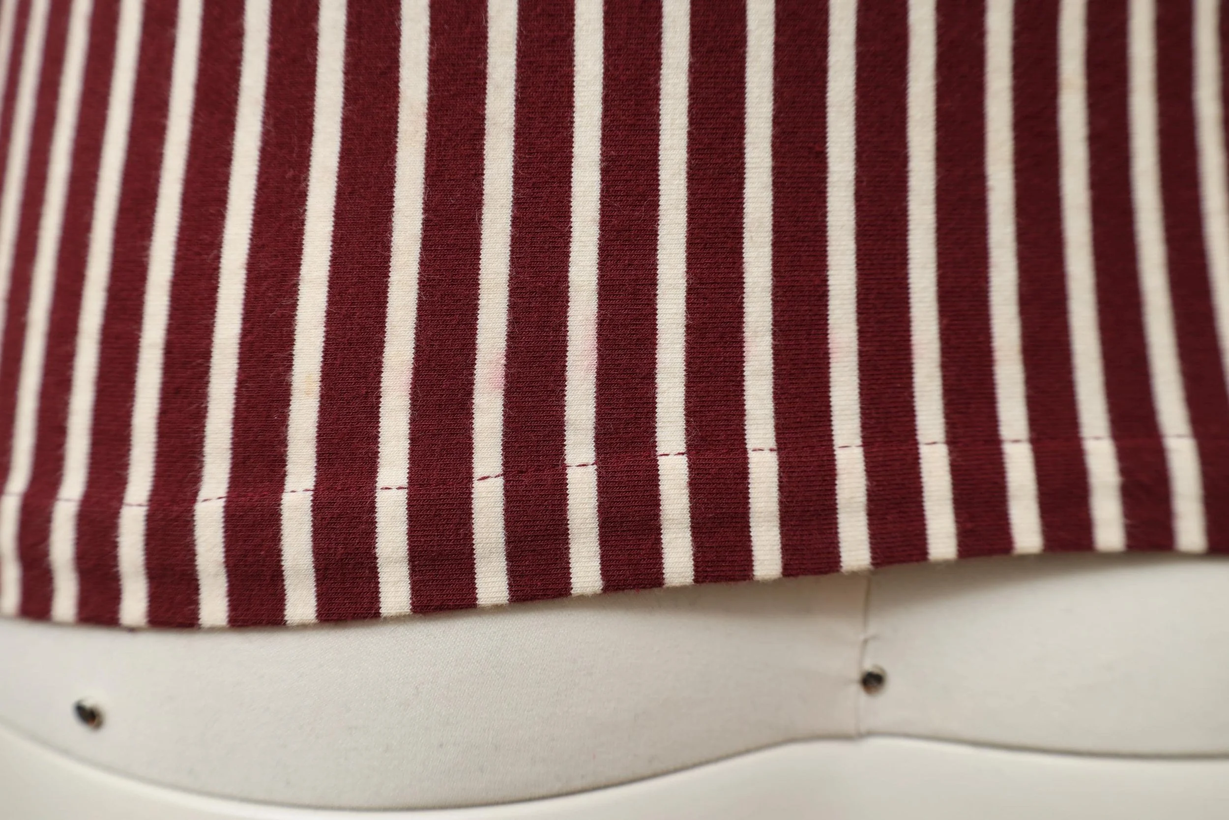 red and white stripes detail