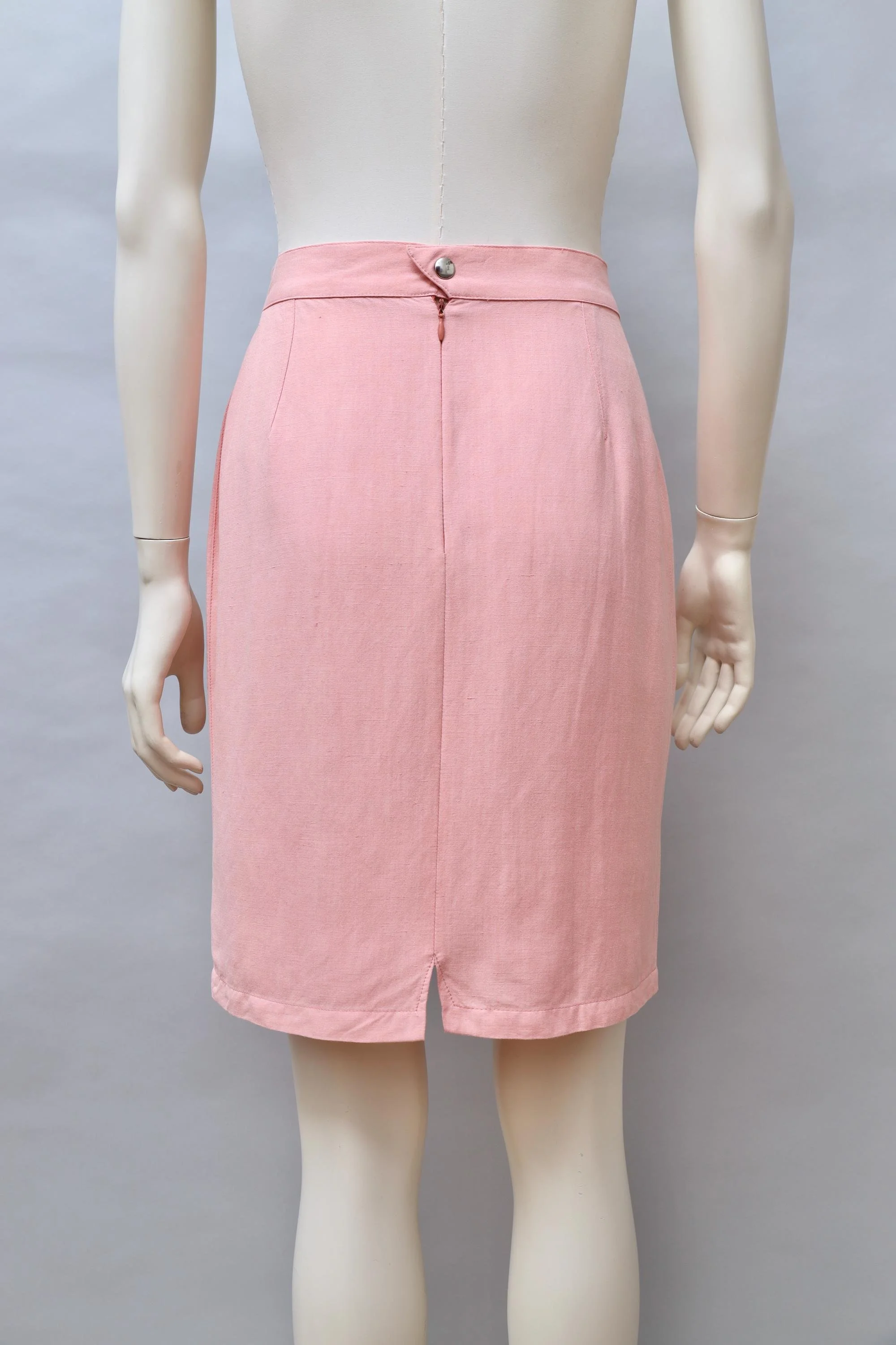 late 1980s / early 1990s Thierry Mugler Activ rose linen pencil skirt