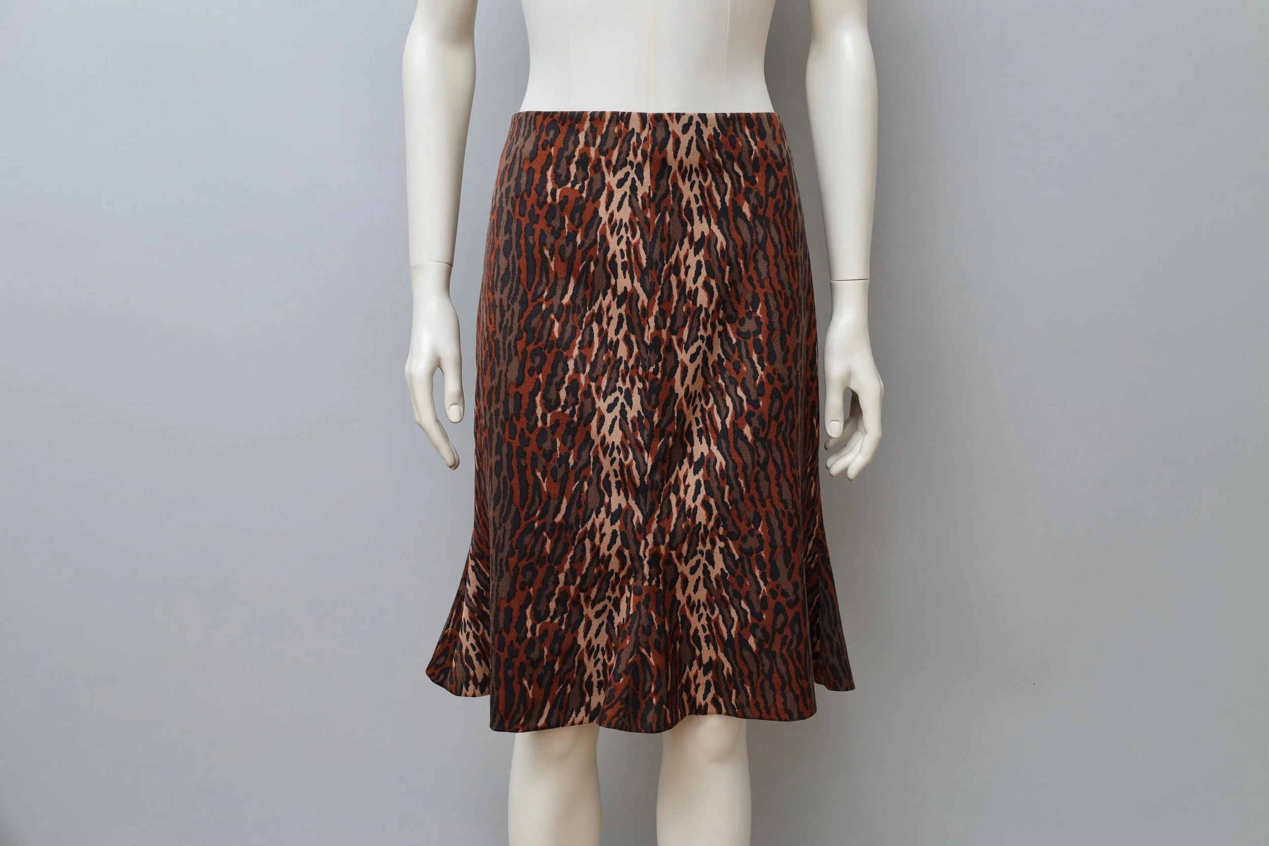 1990s Ultra Ozbek by Rifat Ozbek leopard print wool skirt
