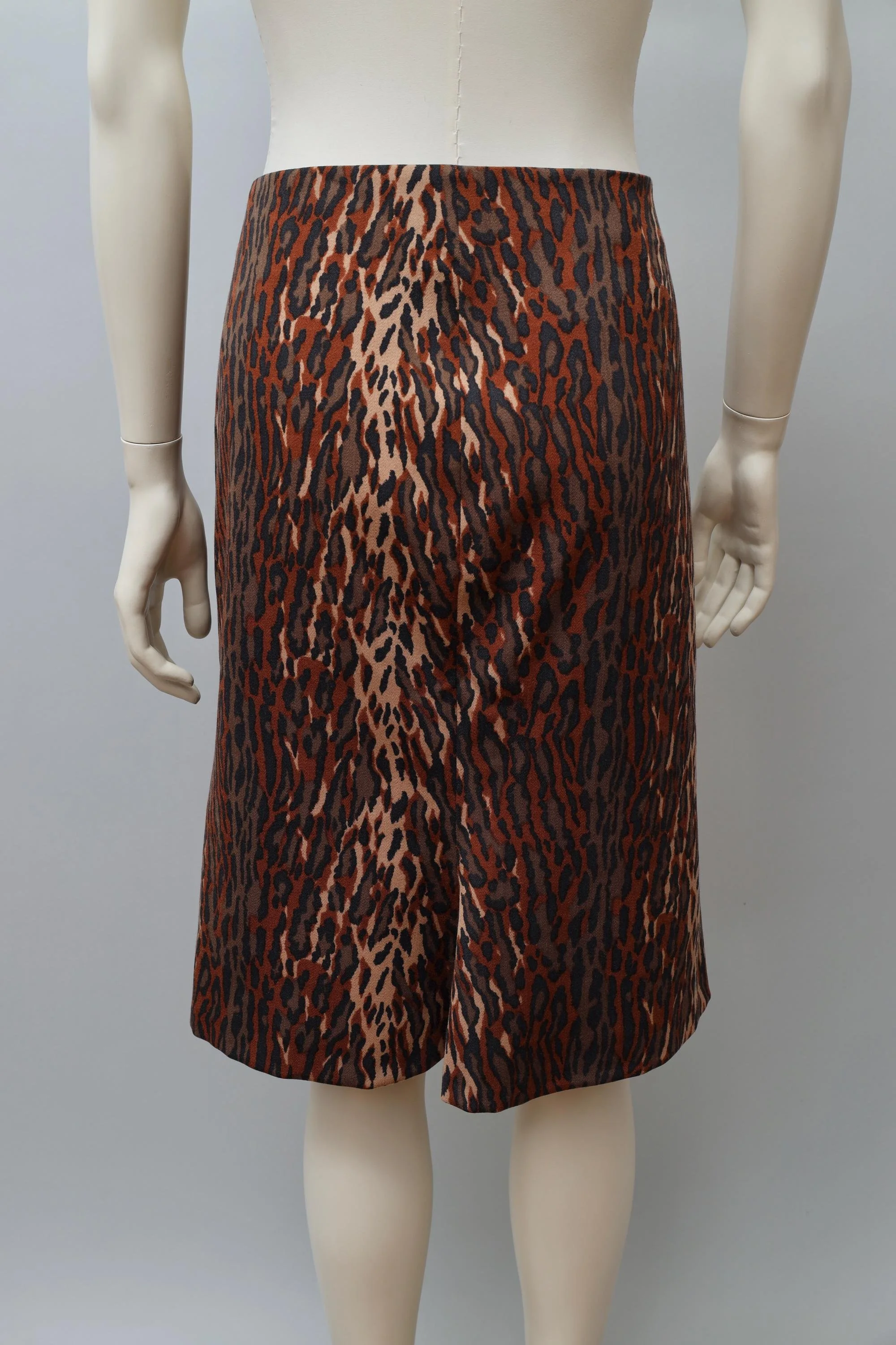 1990s Ultra Ozbek by Rifat Ozbek leopard print wool skirt