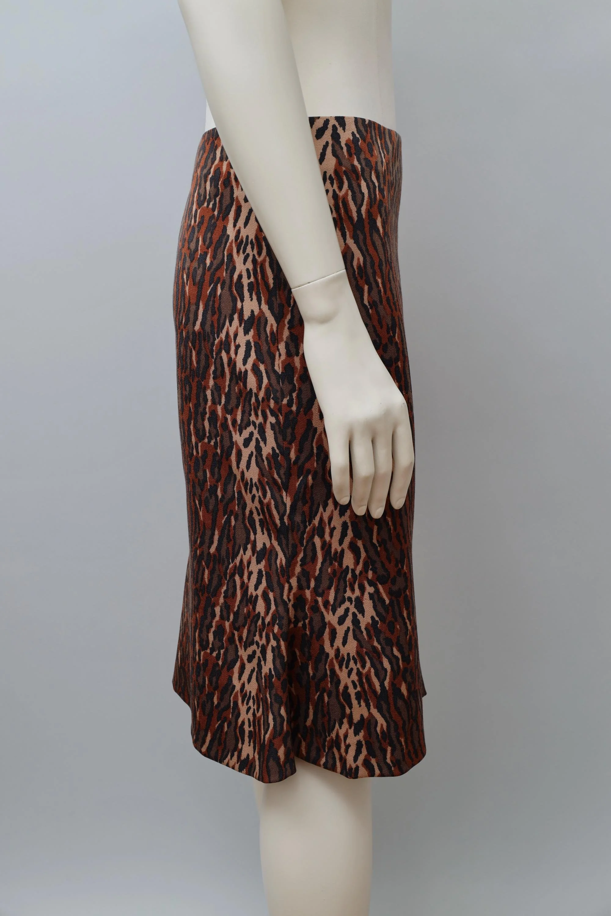 1990s Ultra Ozbek by Rifat Ozbek leopard print wool skirt