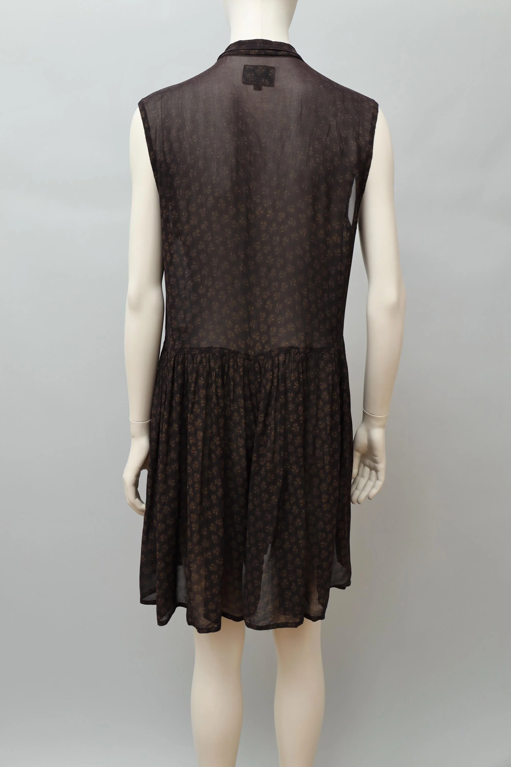 S/S 1989 Junior Gaultier brown floral chiffon romper