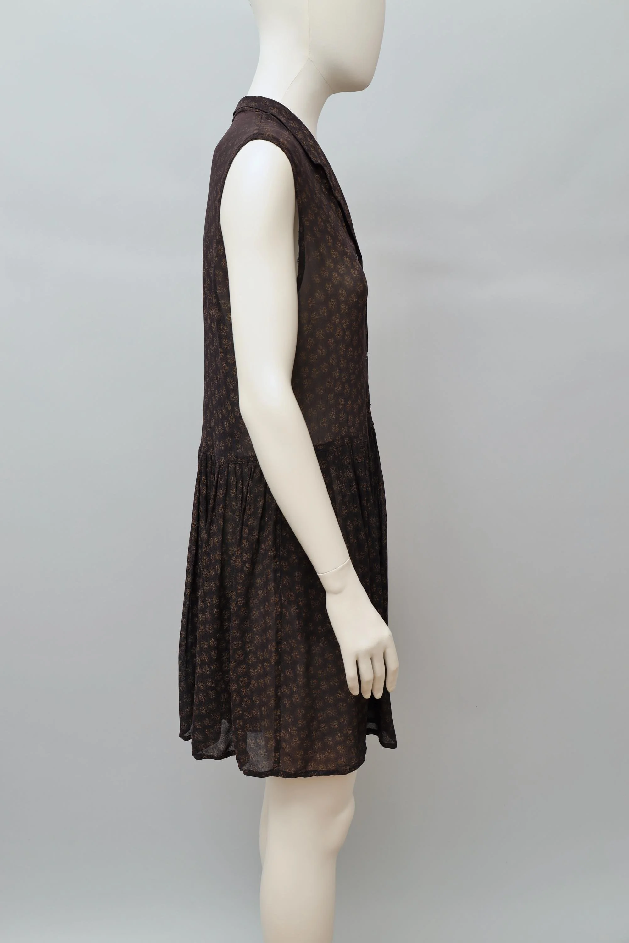 S/S 1989 Junior Gaultier brown floral chiffon romper
