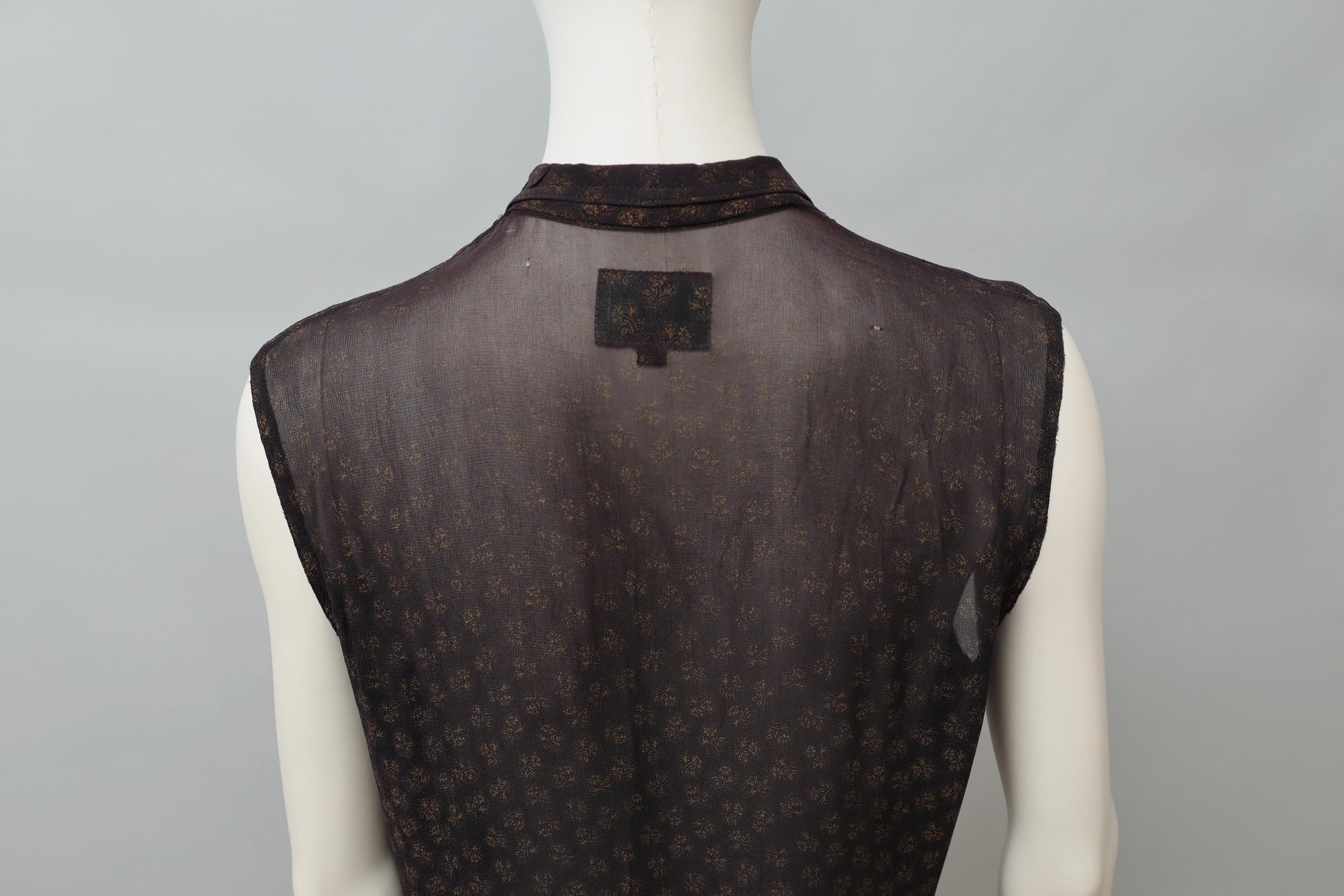 S/S 1989 Junior Gaultier brown floral chiffon romper back